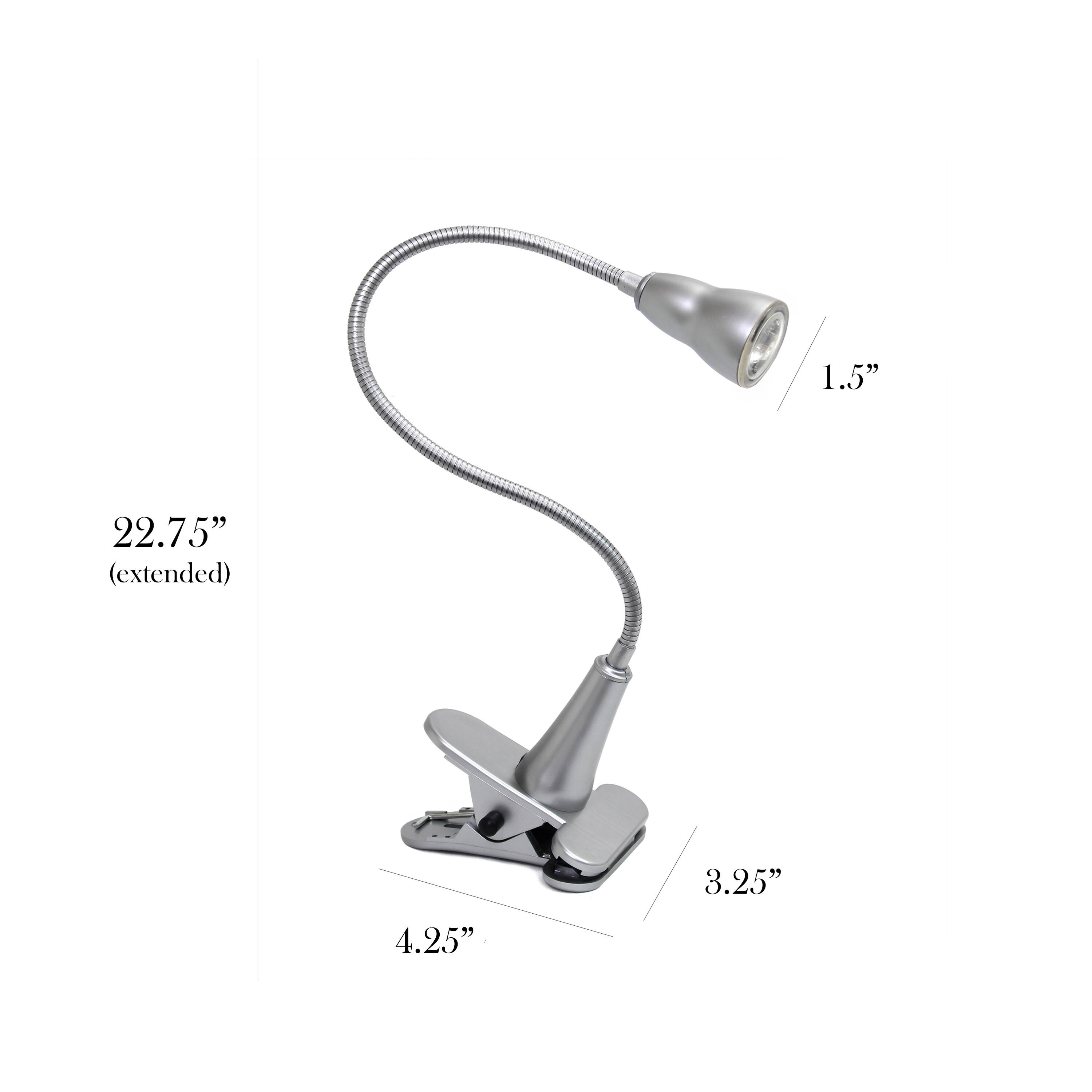Simple Designs LED Gooseneck Clip Light Desk Lamp
