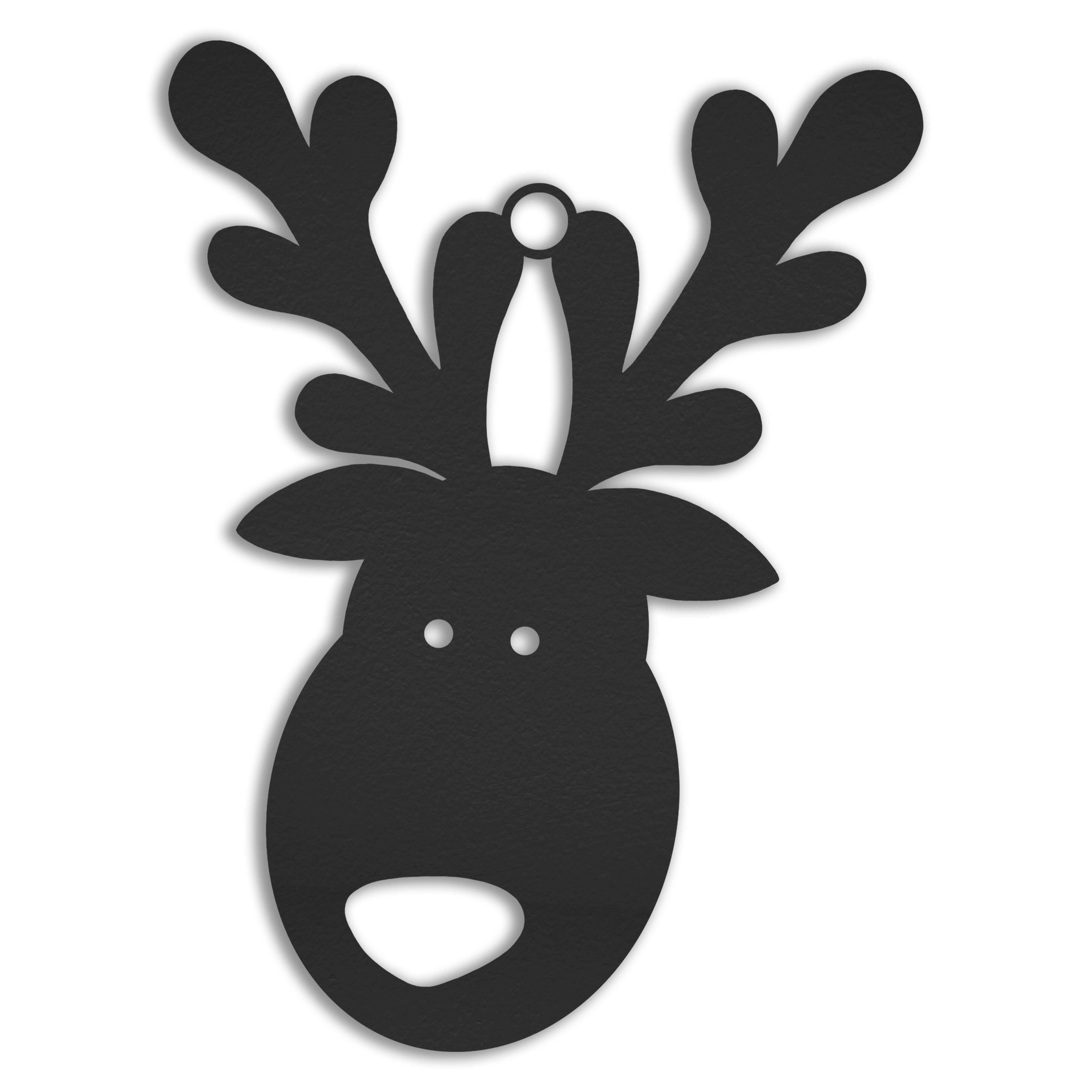 4" Baby Reindeer Metal Ornament
