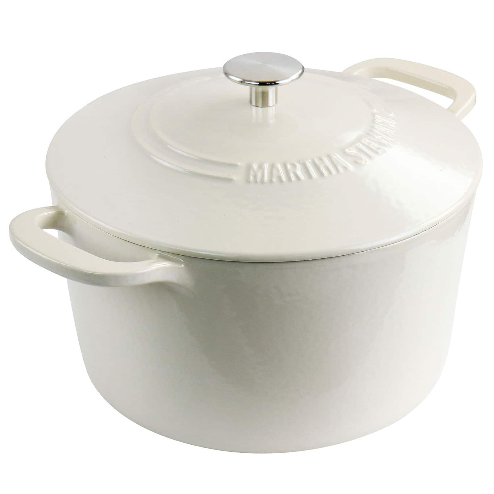 Martha Stewart Enameled Cast Iron 7-Quart Dutch Oven with Lid in