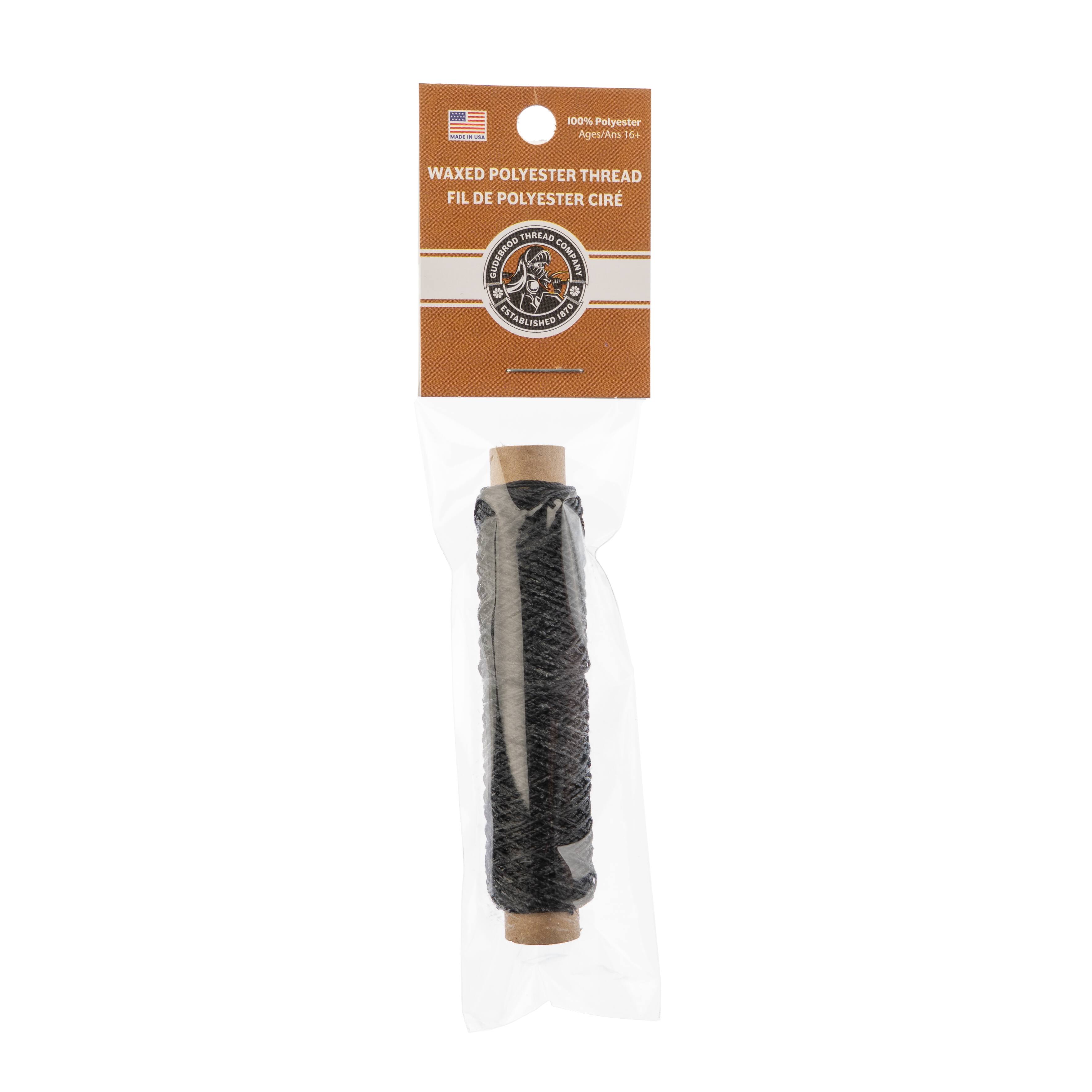 Gudebrod 0.018" 3 Ply Waxed Thread Bobbin, 75ft.