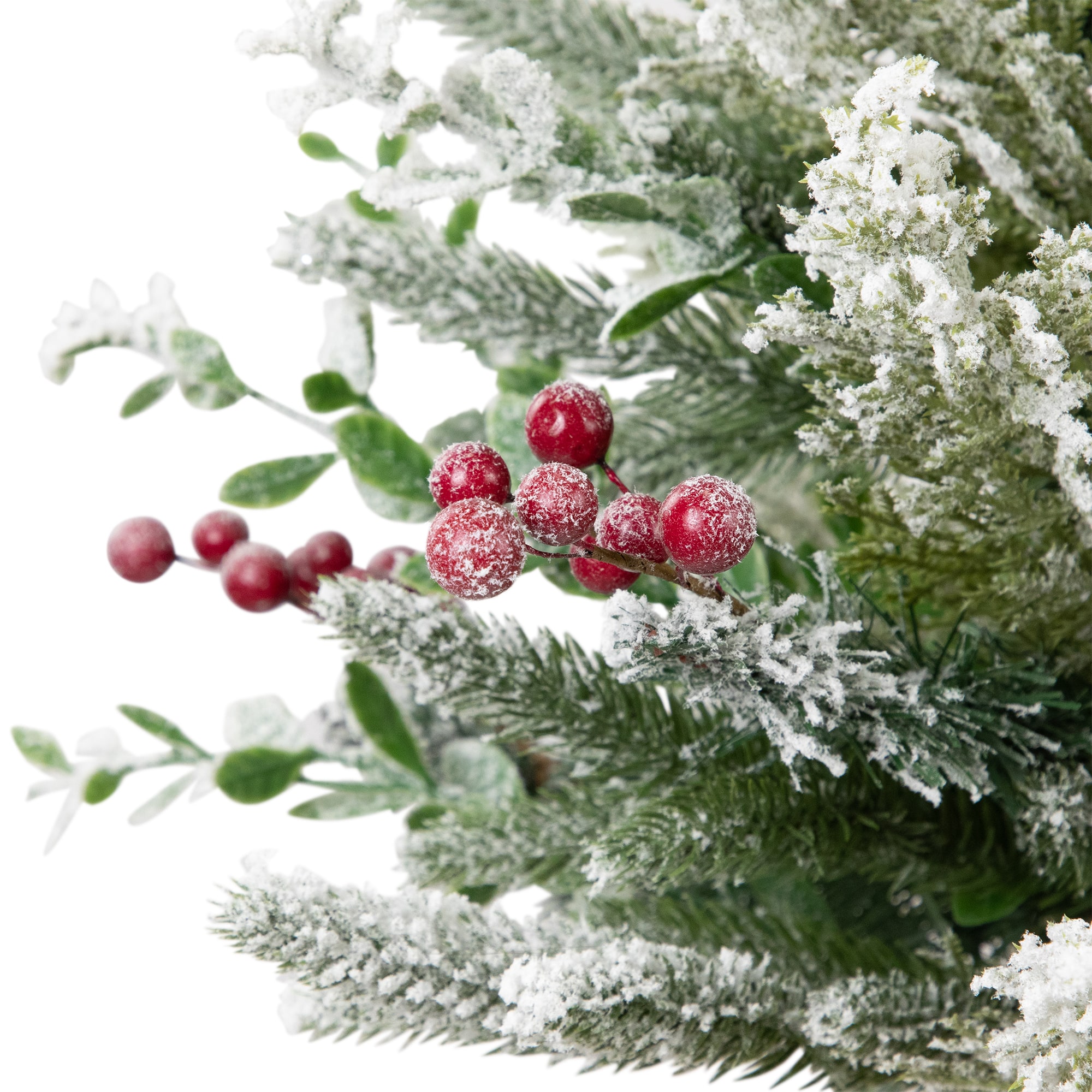 24" Unlit Flocked Balsam Pine Artificial Christmas Tree