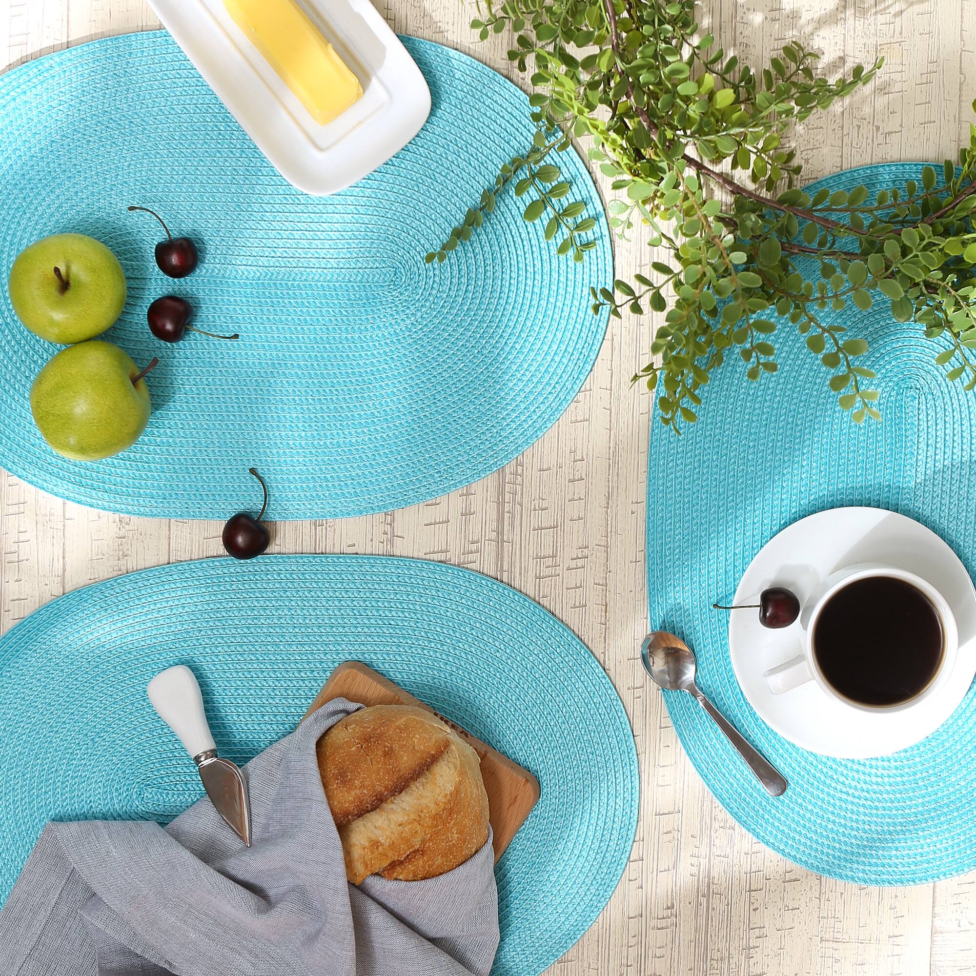DII® Oval Plastic Woven Placemats