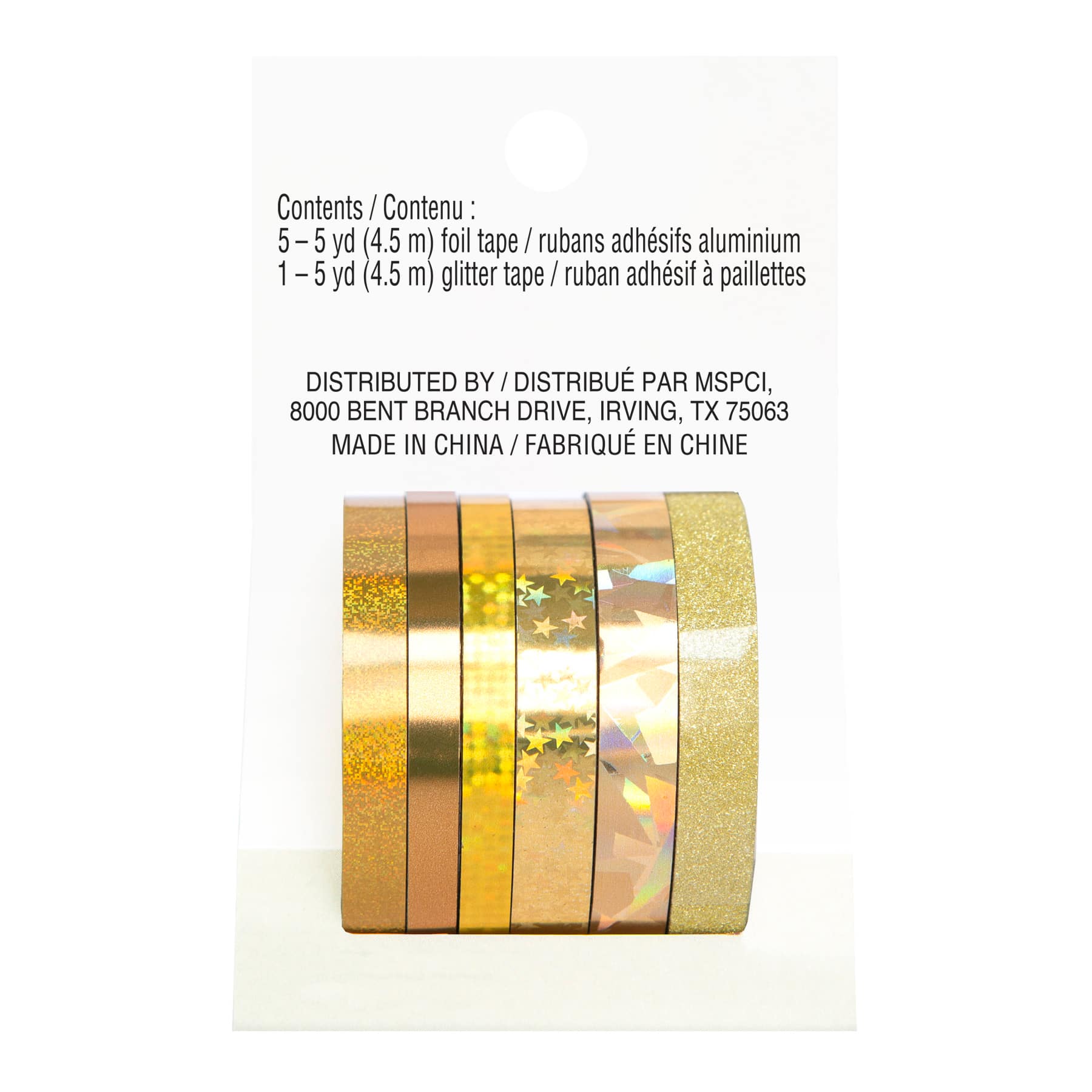 12 Packs: 6 ct. (72 total) Gold Foil & Glitter Crafting Tape Set by Recollections™