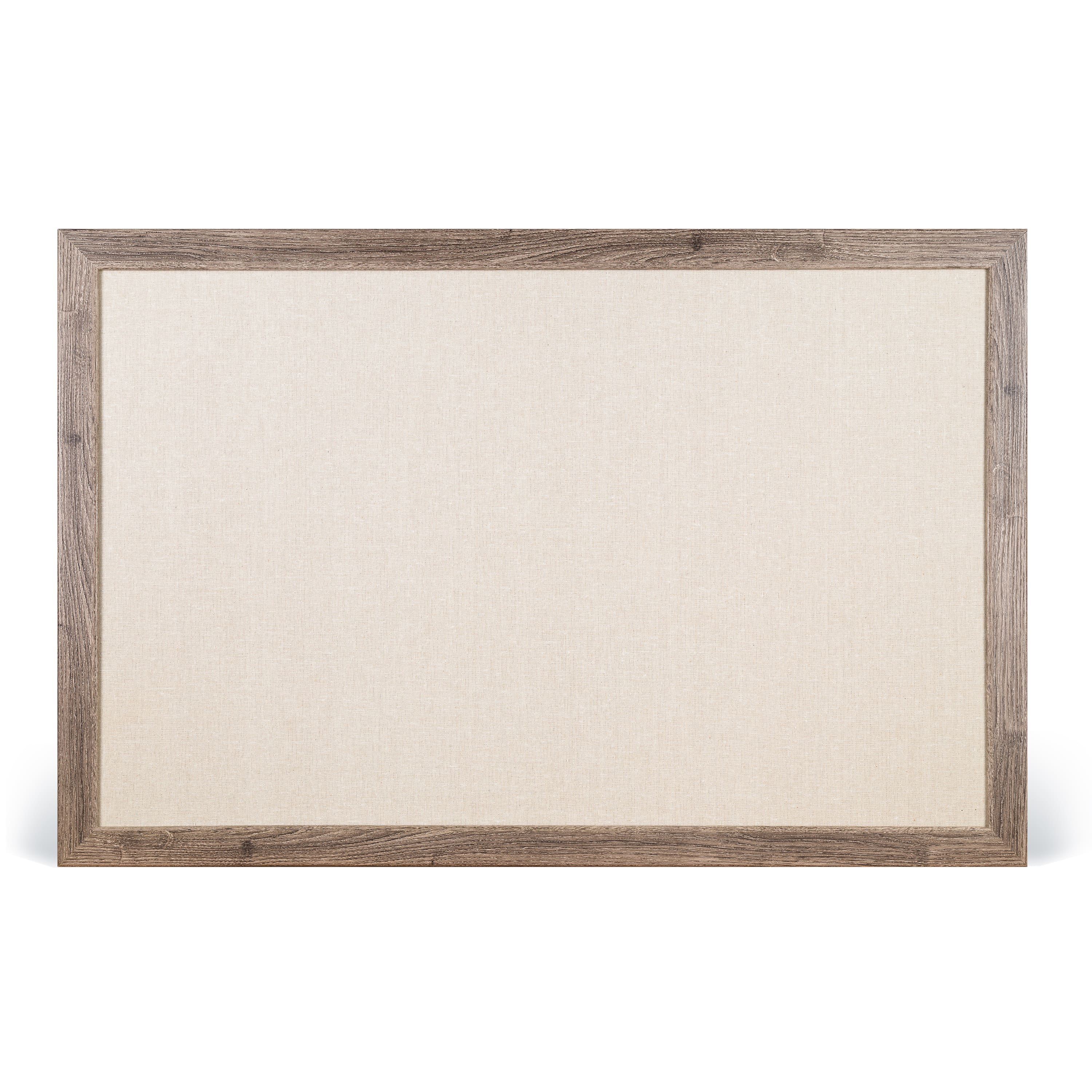 U Brands™ 36'' x 24'' Rustic MDF Framed Linen Bulletin Board