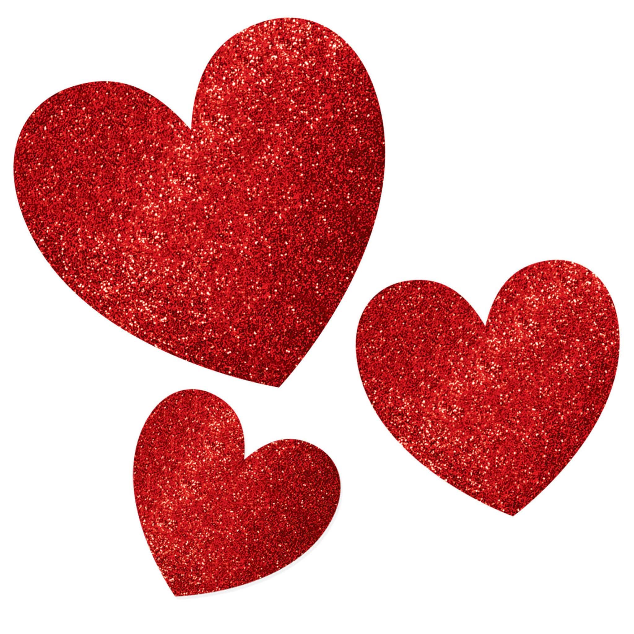 Small Clear Red Glass Heart Bead Red Heart Beads Valentine Bead