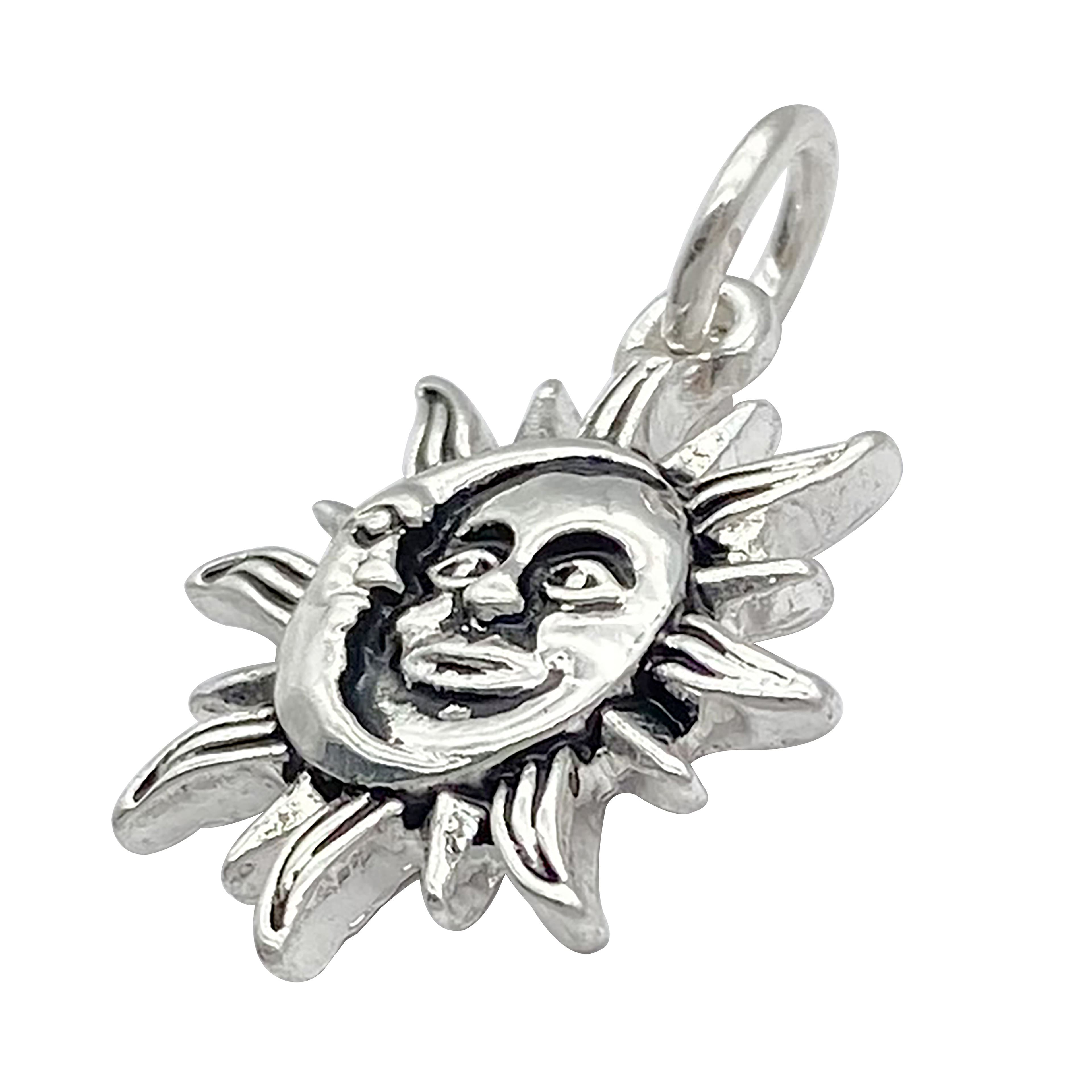 Silver Plated Sun &#x26; Moon Charm by Bead Landing&#x2122;