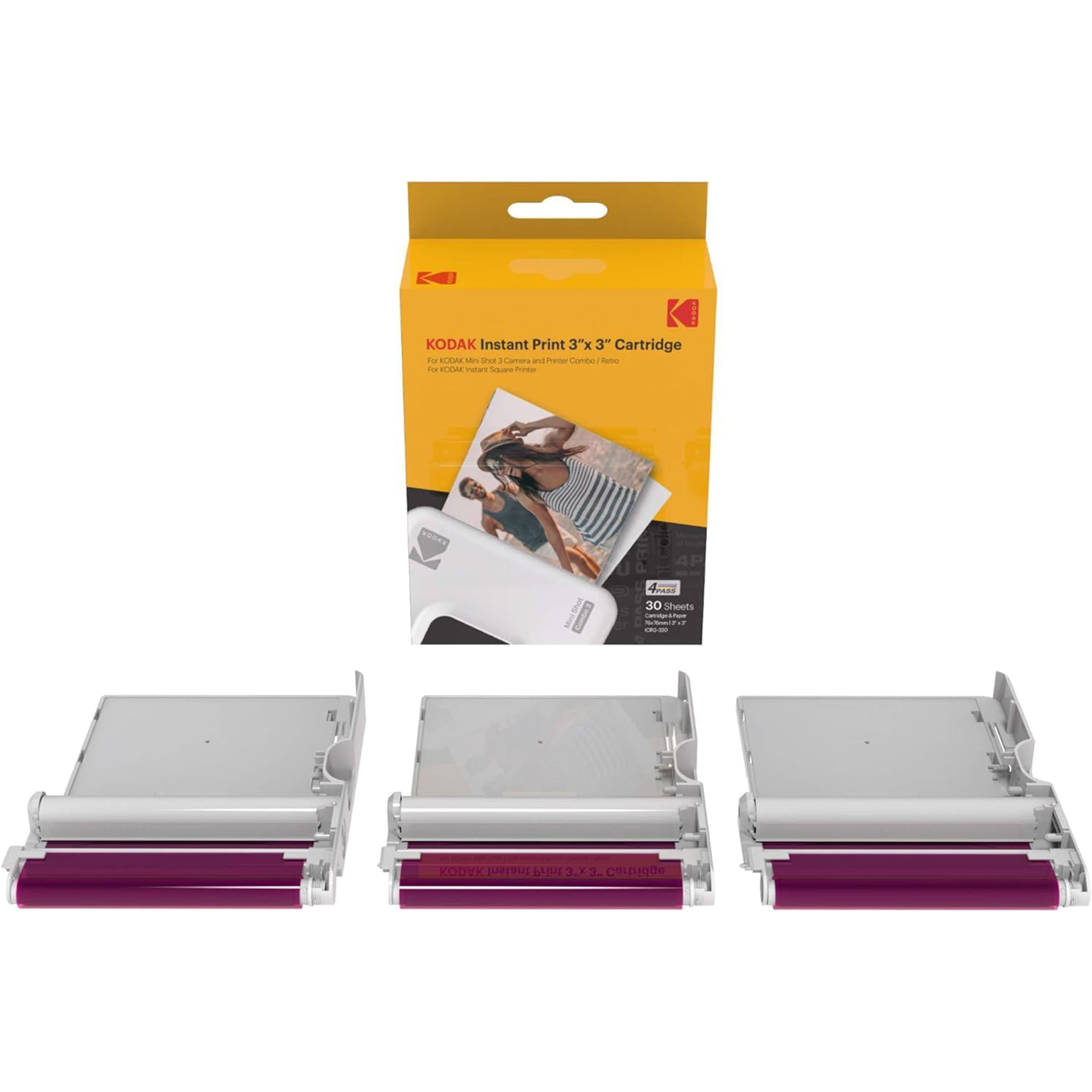 Kodak 300 Series 3&#x22; x 3&#x22; Photo Cartridge, 30 Sheets