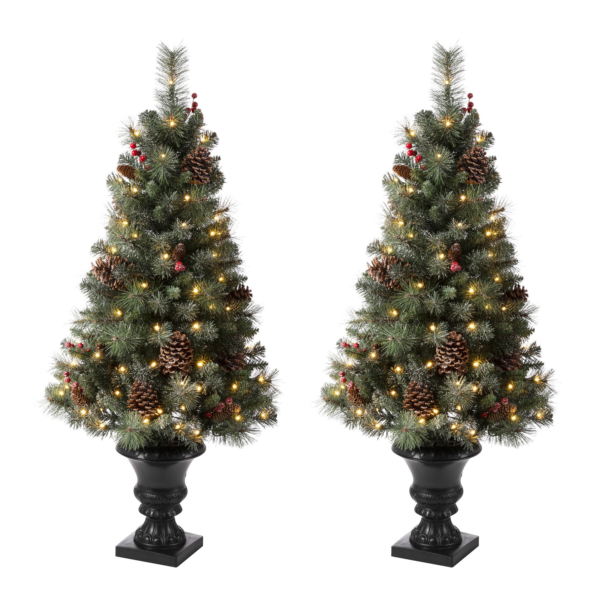 4Ft. Pre-Lit Artificial Christmas Tree Set, Warm White Led Lights | Michaels