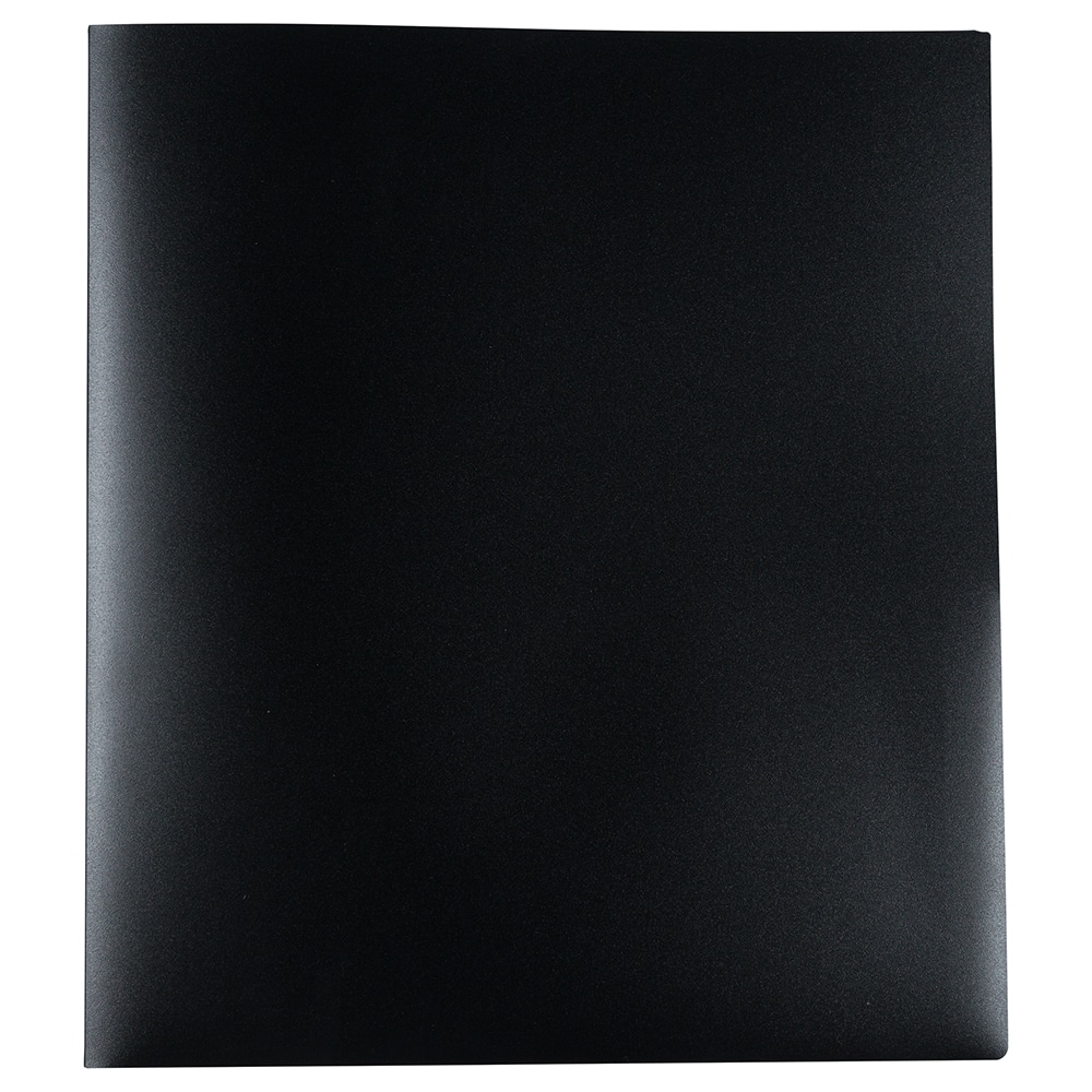 JAM Paper Black Heavy Duty Plastic 10-Pocket Folder, 3ct.