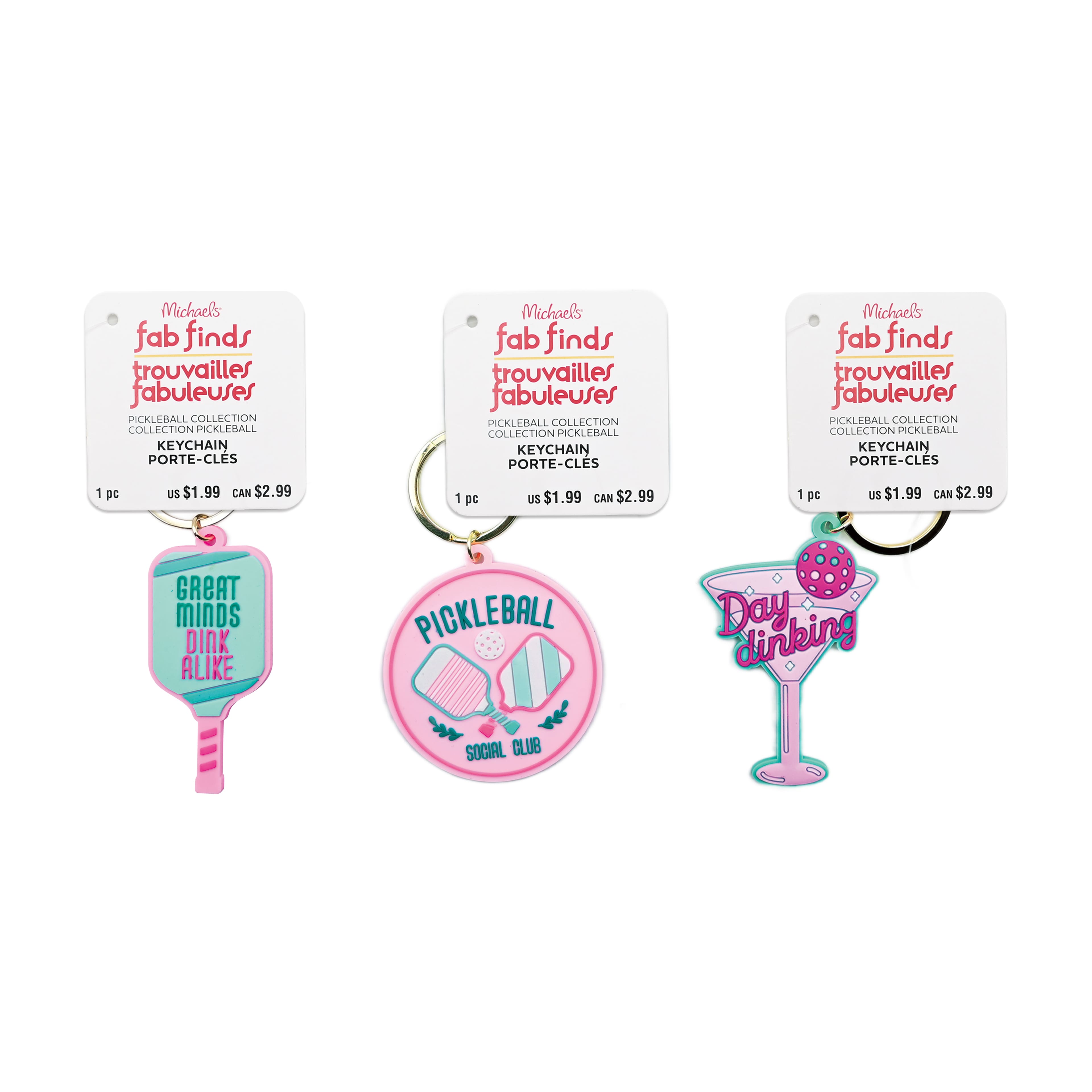 Assorted Pickleball Keychain, 1pc. by Fab Finds