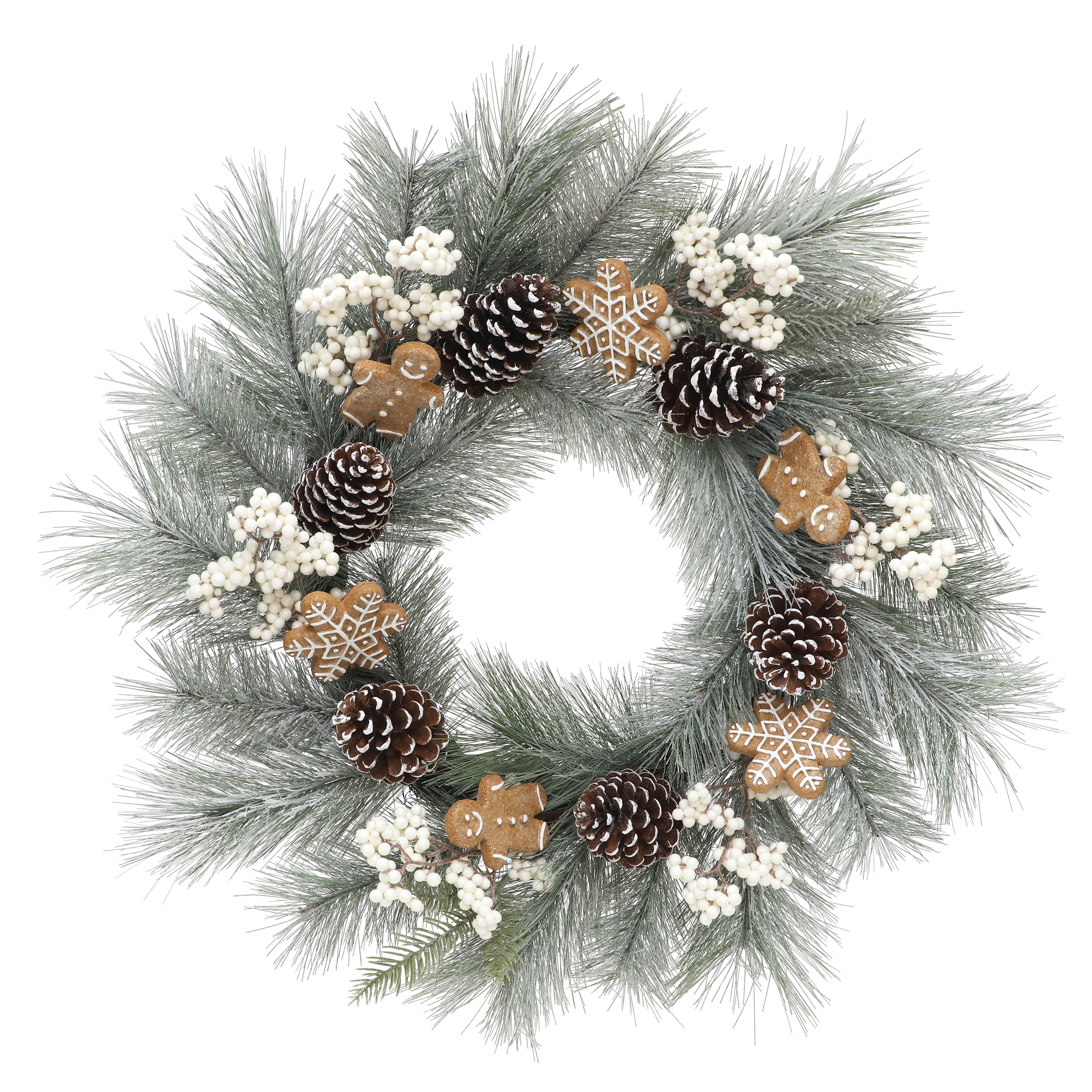 26" Gingerbread, Pinecone & Berry Wreath by Ashland®