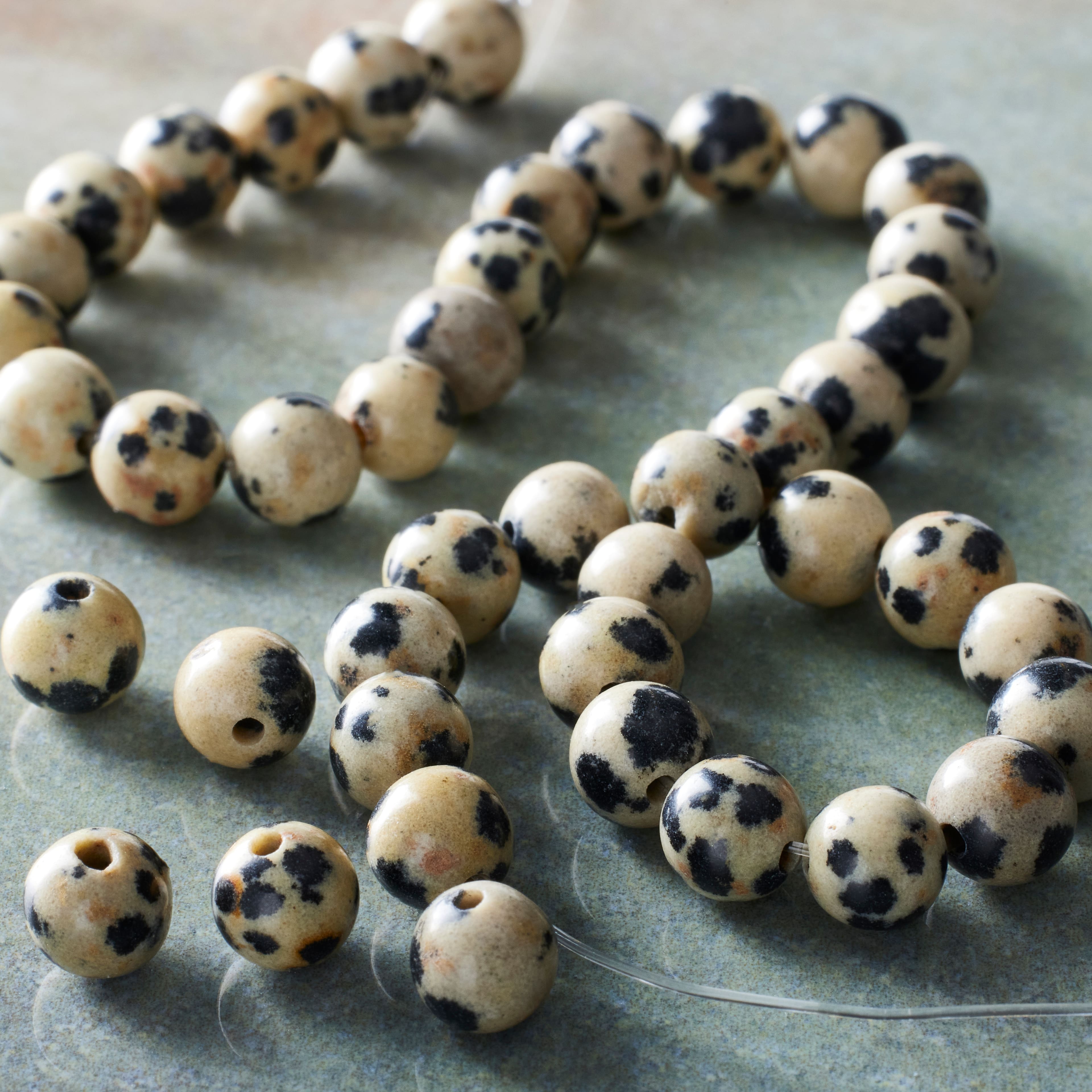 Dalmatian Jasper Round Beads, 6mm by Bead Landing™