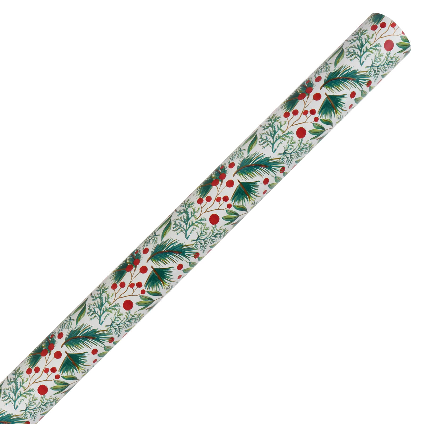 Green Holly Print Gift Wrap by Celebrate It&#x2122;