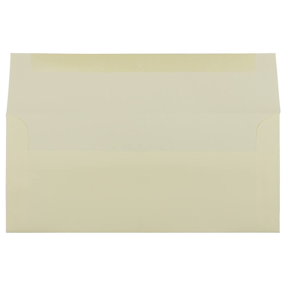 JAM Paper 4.12" x 9.5" Ivory Wove Strathmore Business Envelopes, 50ct.