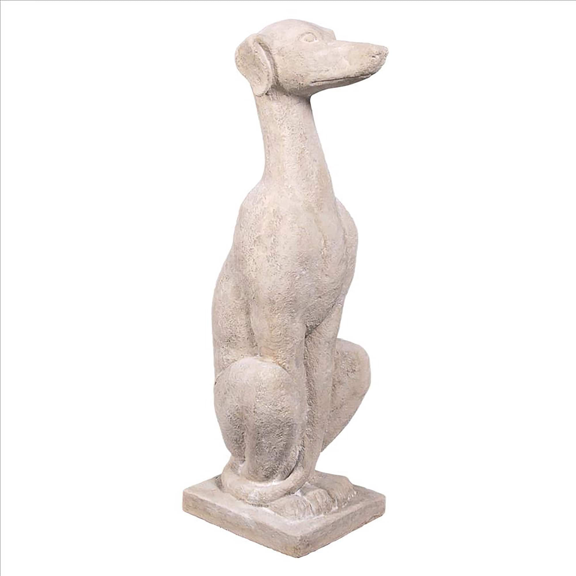 Design Toscano 35.5" Italian Greyhound Art Déco Whippet Sentinel Dog Statue