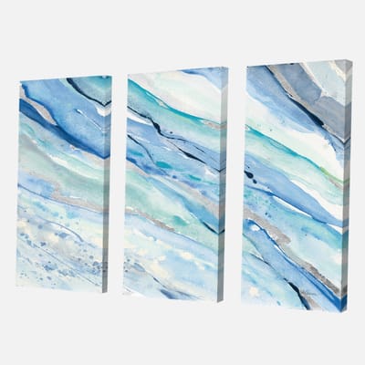 Designart - Blue Silver Spring I - Modern Lake House Canvas Artwork | 60" x 40" | Michaels&reg;