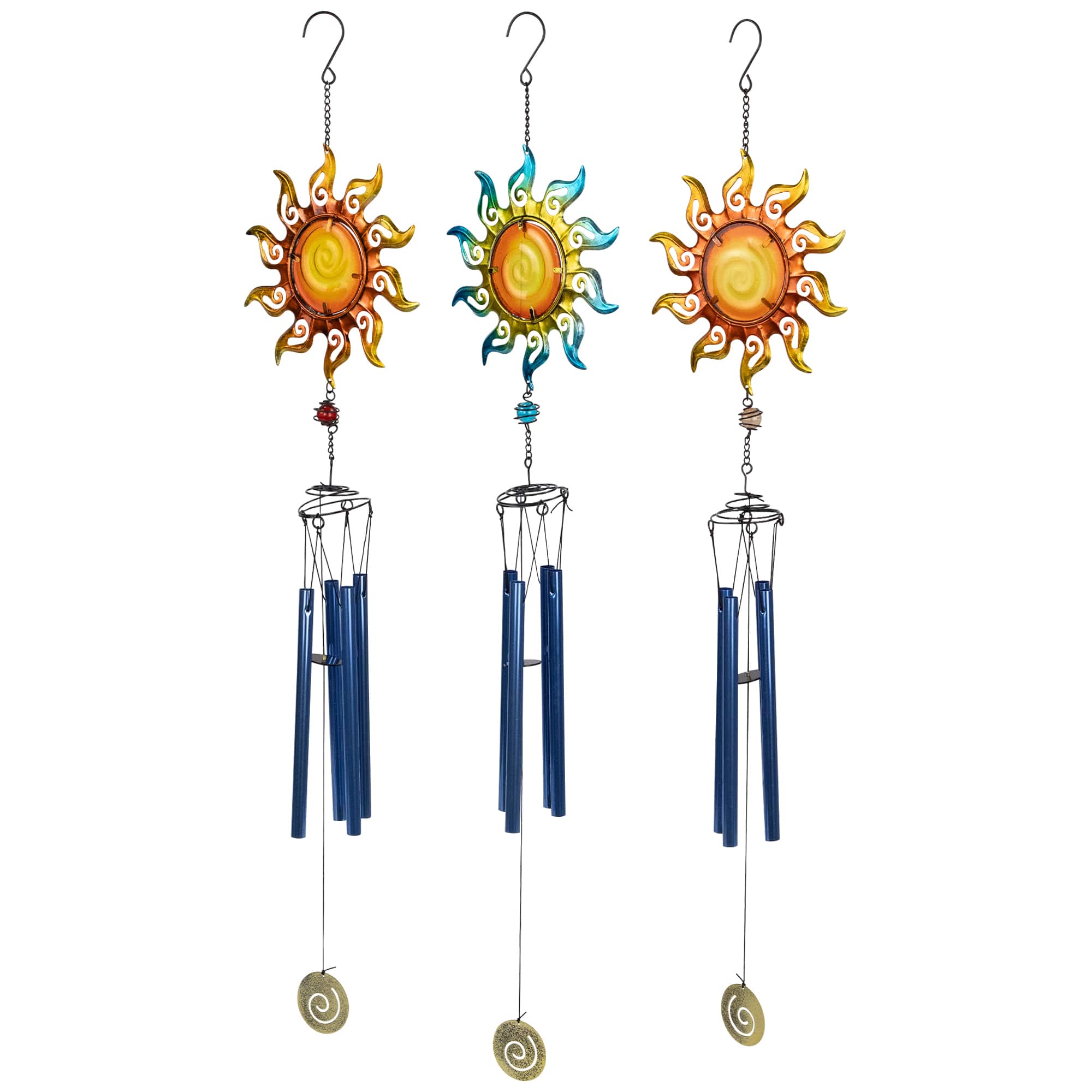 2.5ft. Shining Suns Outdoor Garden Windchimes, 3ct.