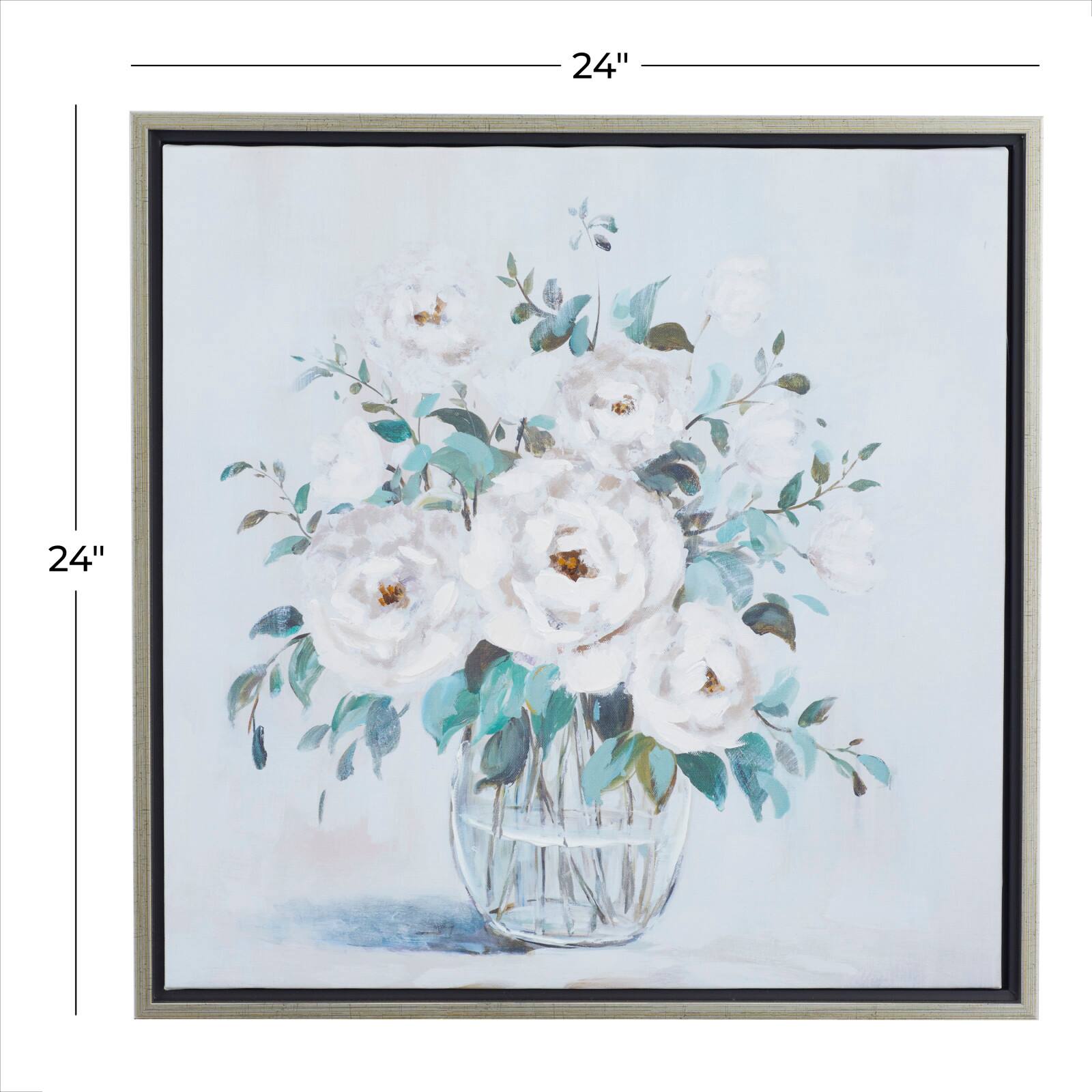 Multi Polystone French Country Framed Wall Art, 24&#x22; x 24&#x22; x 2&#x22;