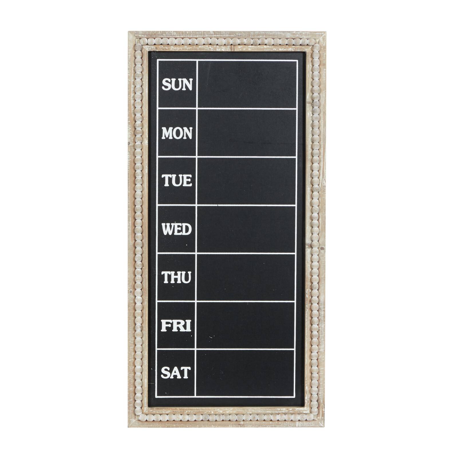 Brown Wood Farmhouse Wall Chalkboard, 32" x 16" x 2"