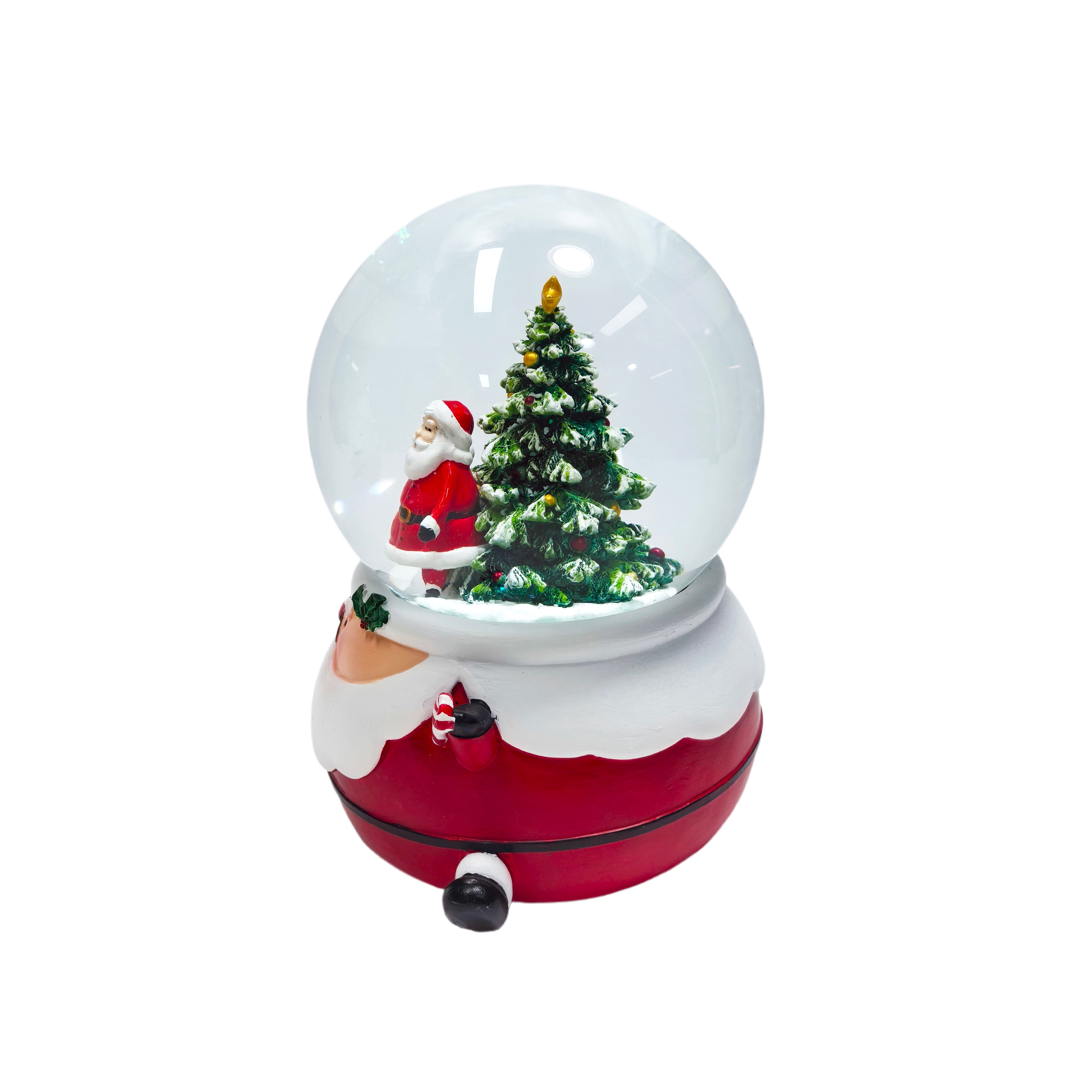 5.75&#x22; Santa with Christmas Tree Water Globe by Ashland&#xAE;