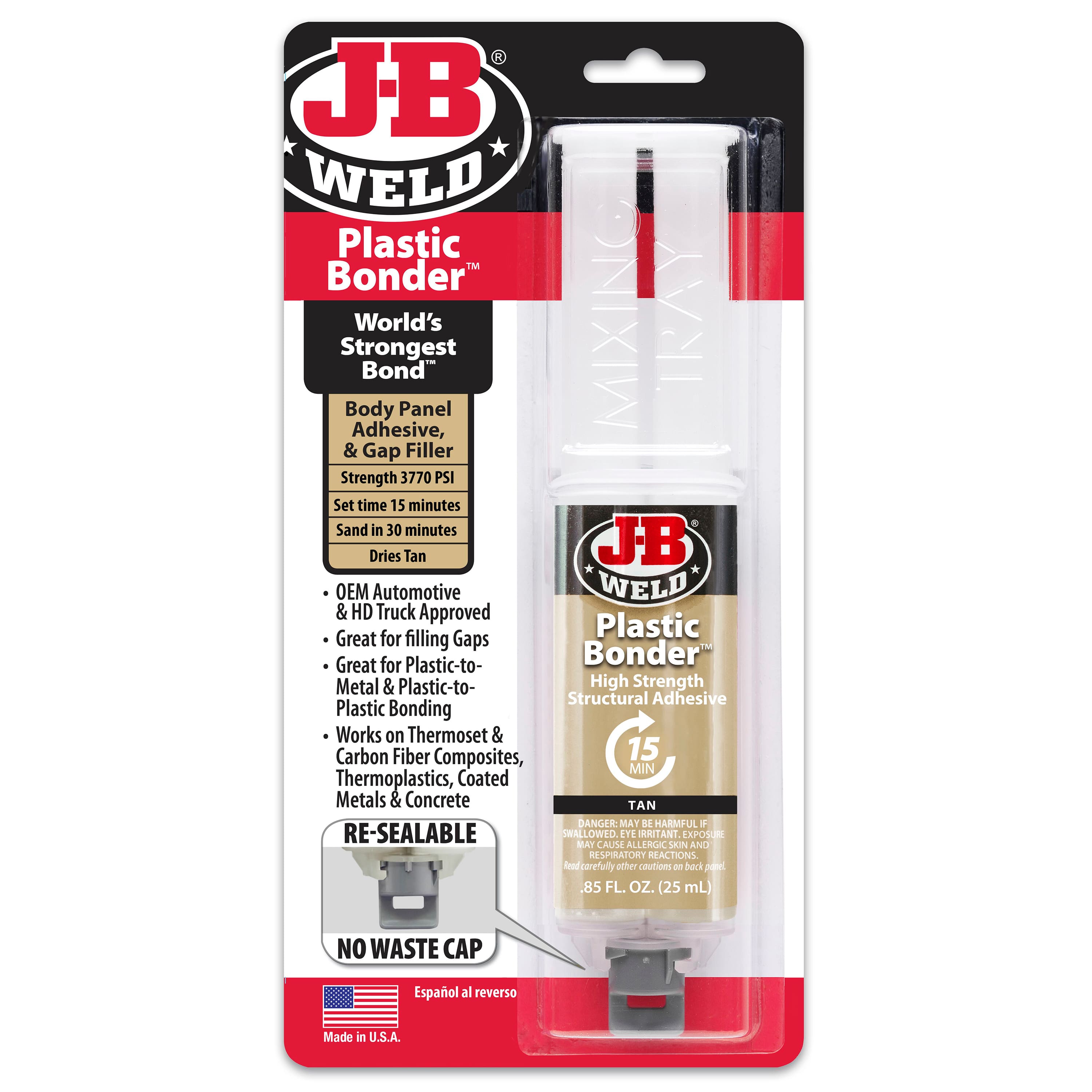 12 Pack: J-B Weld® Plastic Bonder™ Syringe