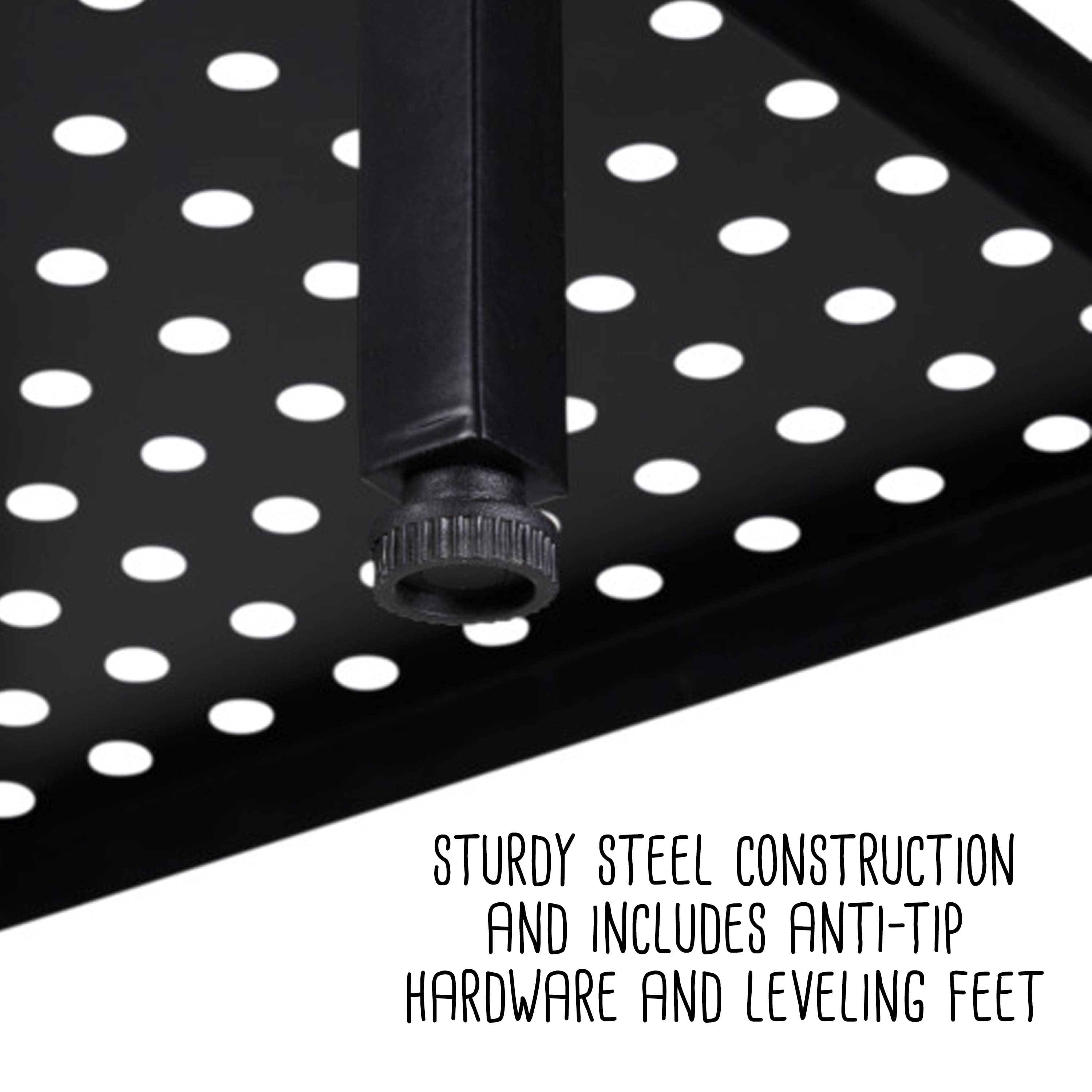 Honey Can Do Reversible Black Bathroom Storage Space Saver