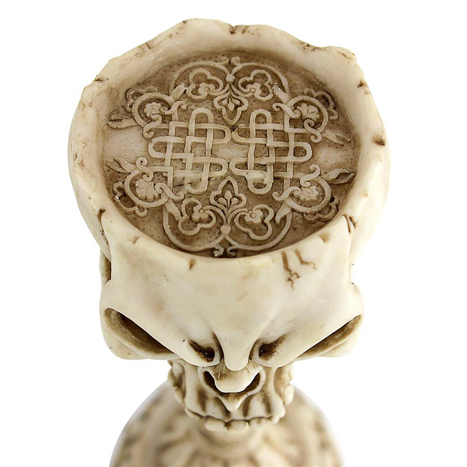 Design Toscano Skullduggery Skull and Sculptural Candlesticks, 2ct.