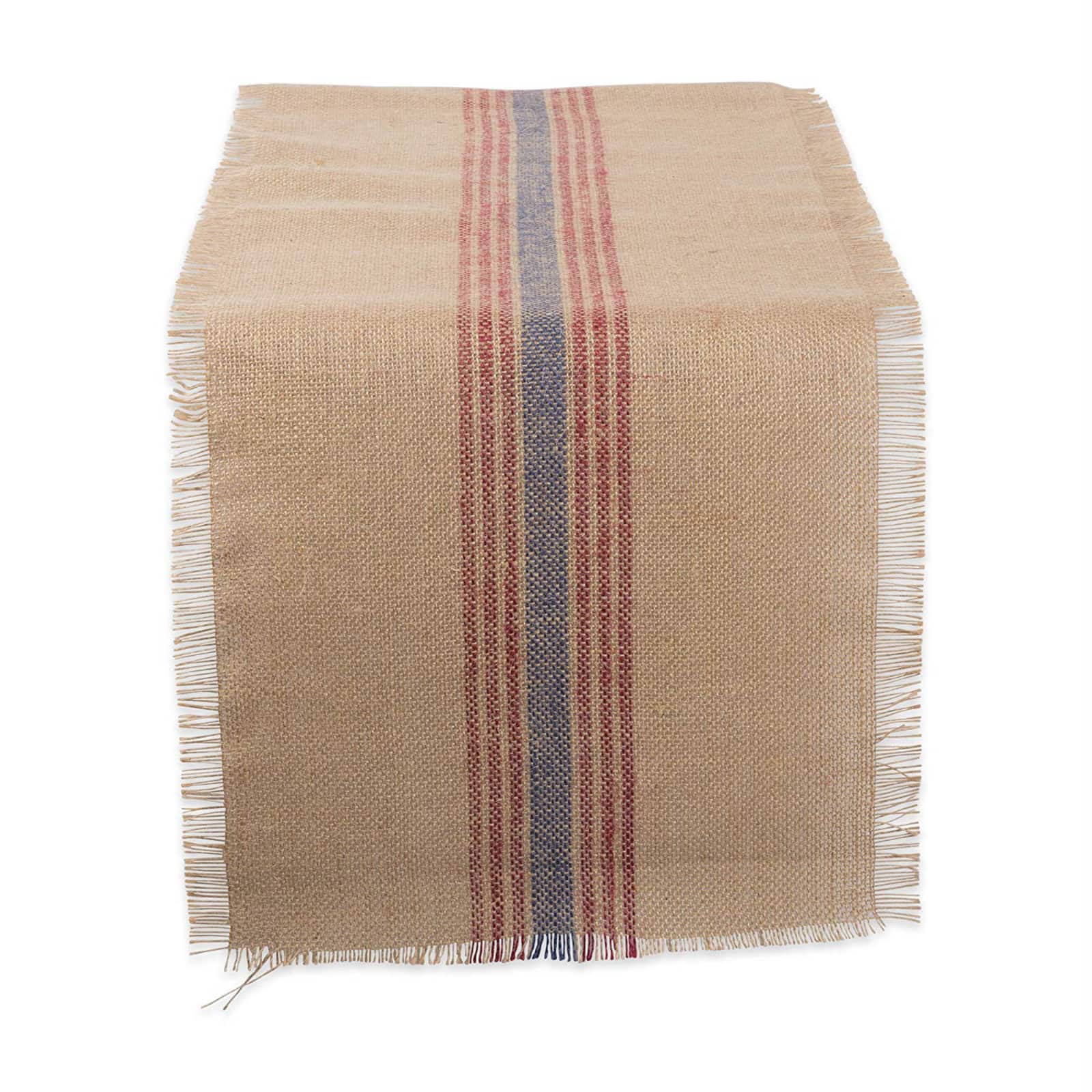DII® 72" Middle Stripe Burlap Table Runner