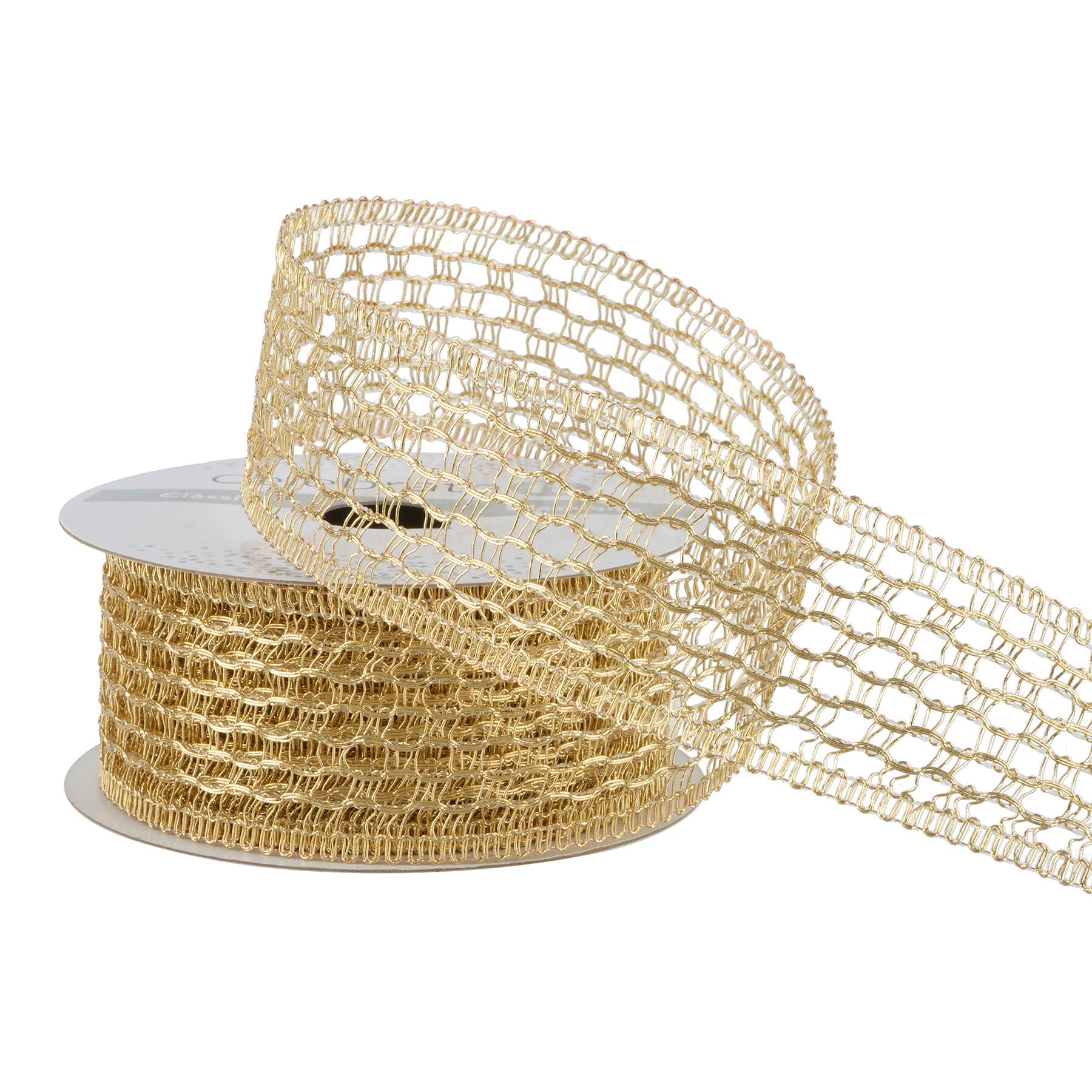 12 Pack: 1.5&#x22; x 4yd. Knit Metallic Ribbon by Celebrate It&#x2122; Classic
