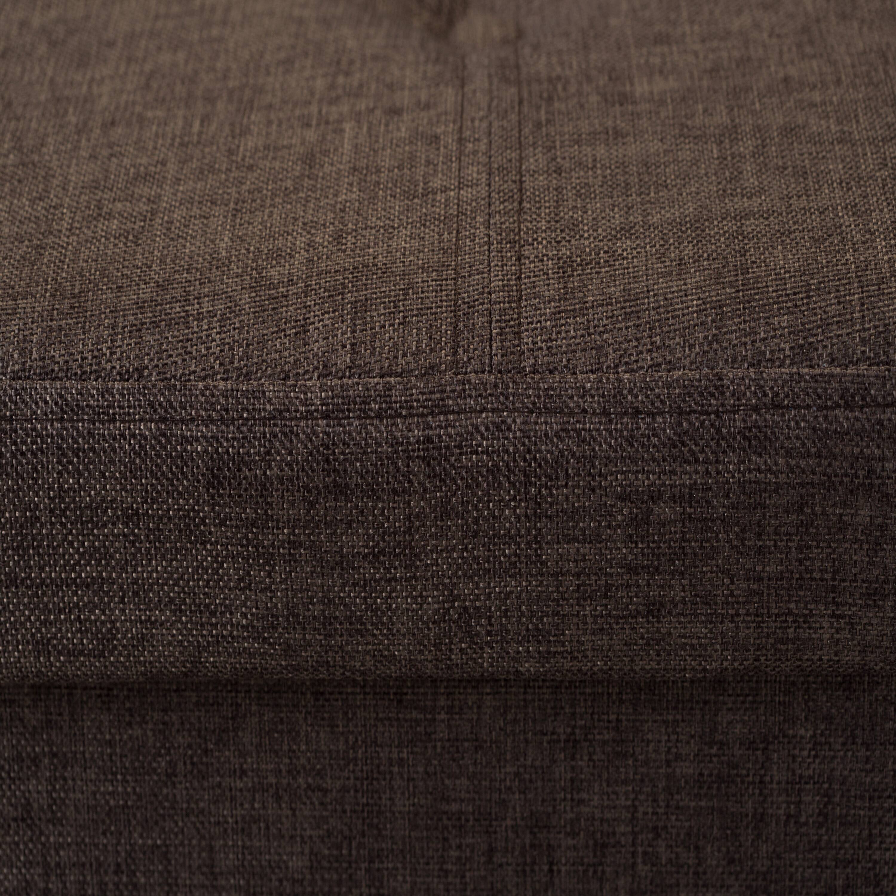 Simplify 15" Faux Linen Folding Storage Ottoman Cube