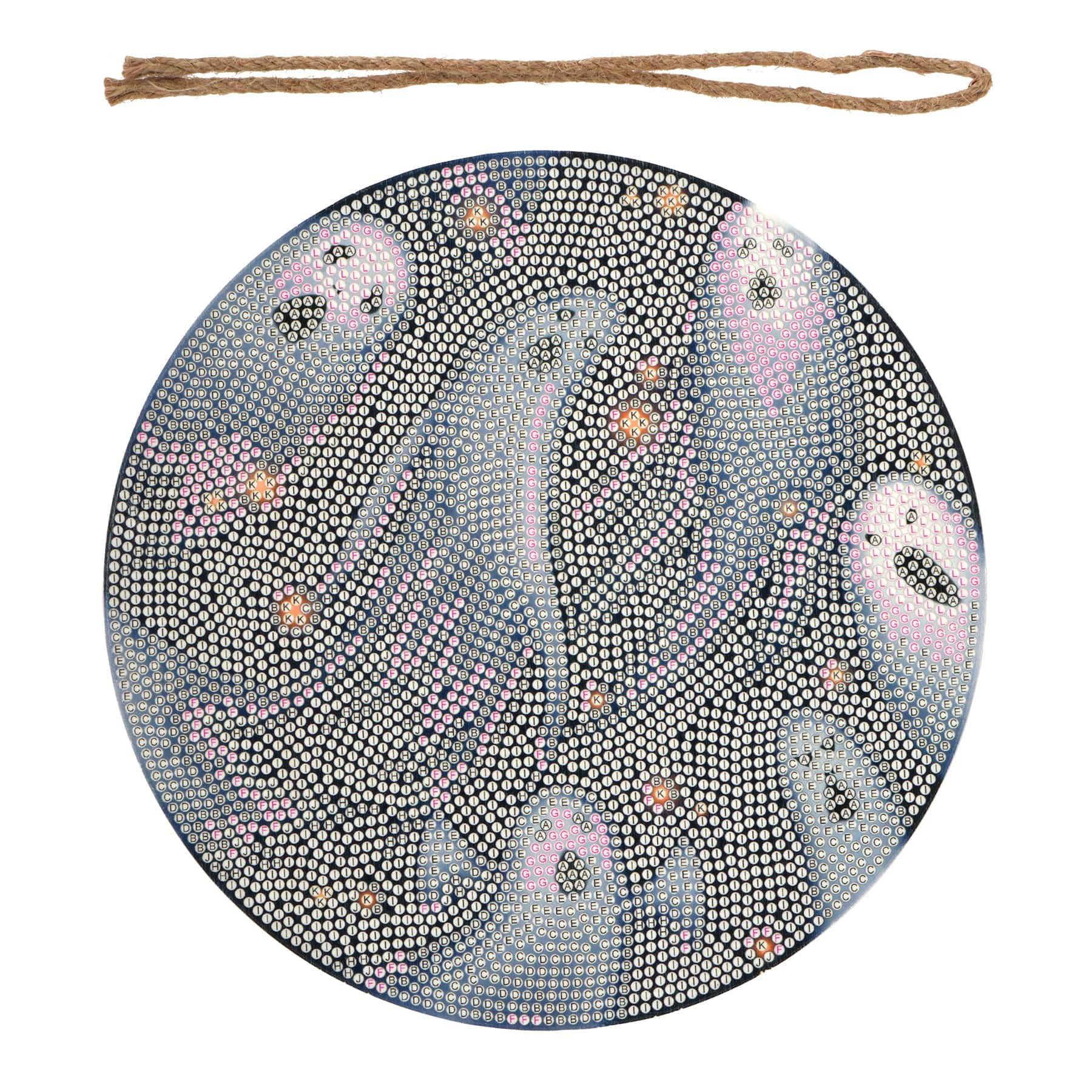 8" Ghosts Round Wood Plaque Diamond Art Kit by Make Market®