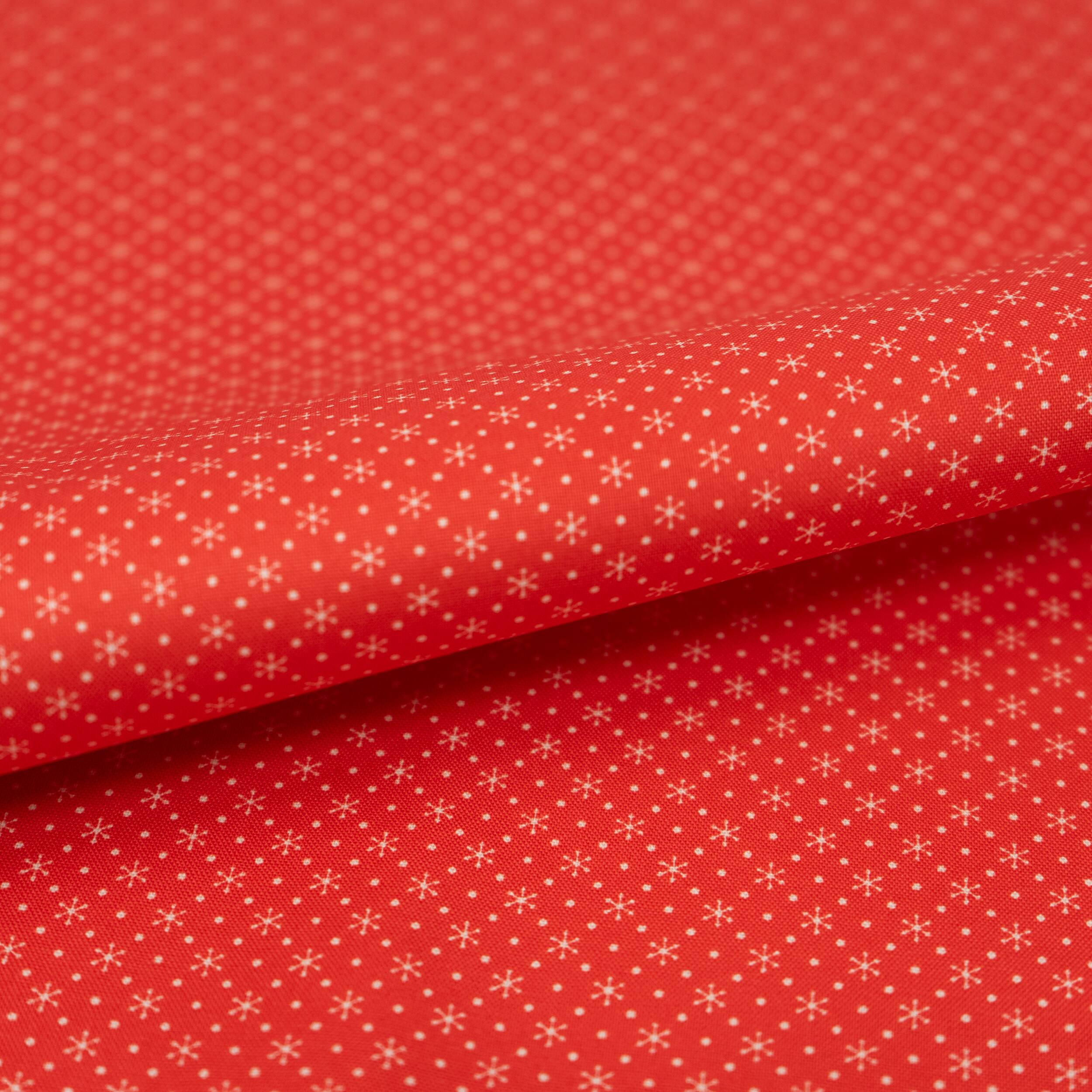 SINGER Christmas Snow & Dots Print Cotton Fabric