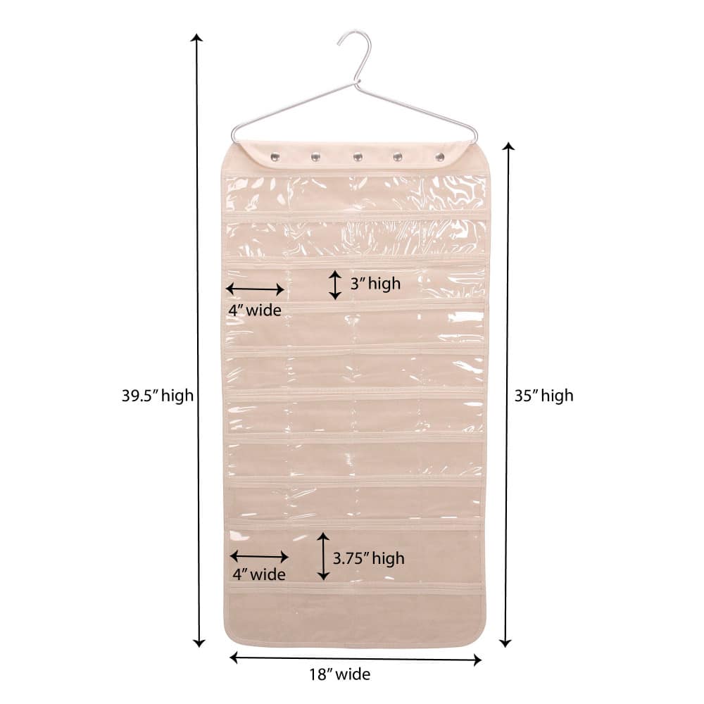 Household Essentials 35" Premium Hanging Jewelry Organizer