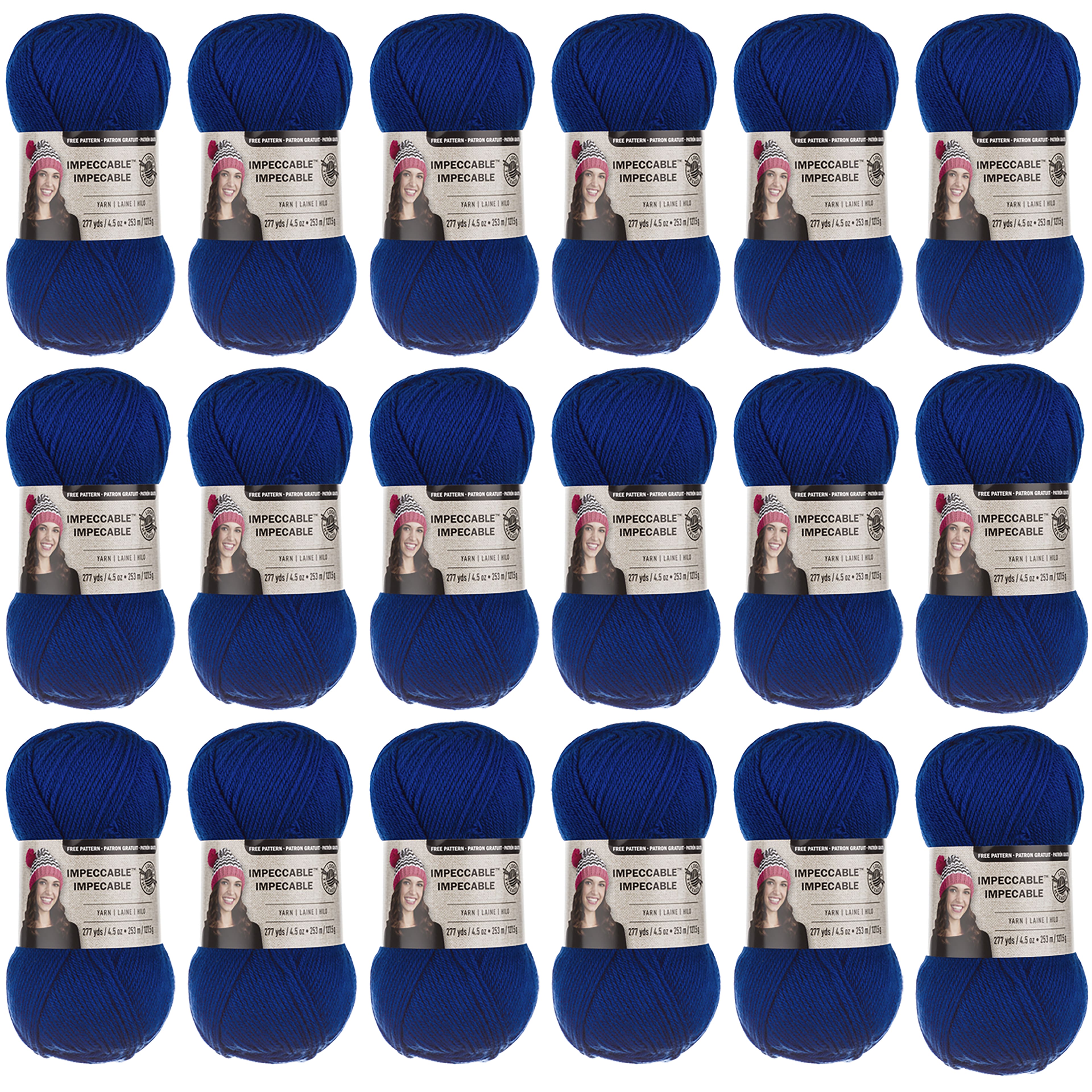18 Pack: Impeccable&#xAE; Solid Yarn by Loops &#x26; Threads&#xAE;