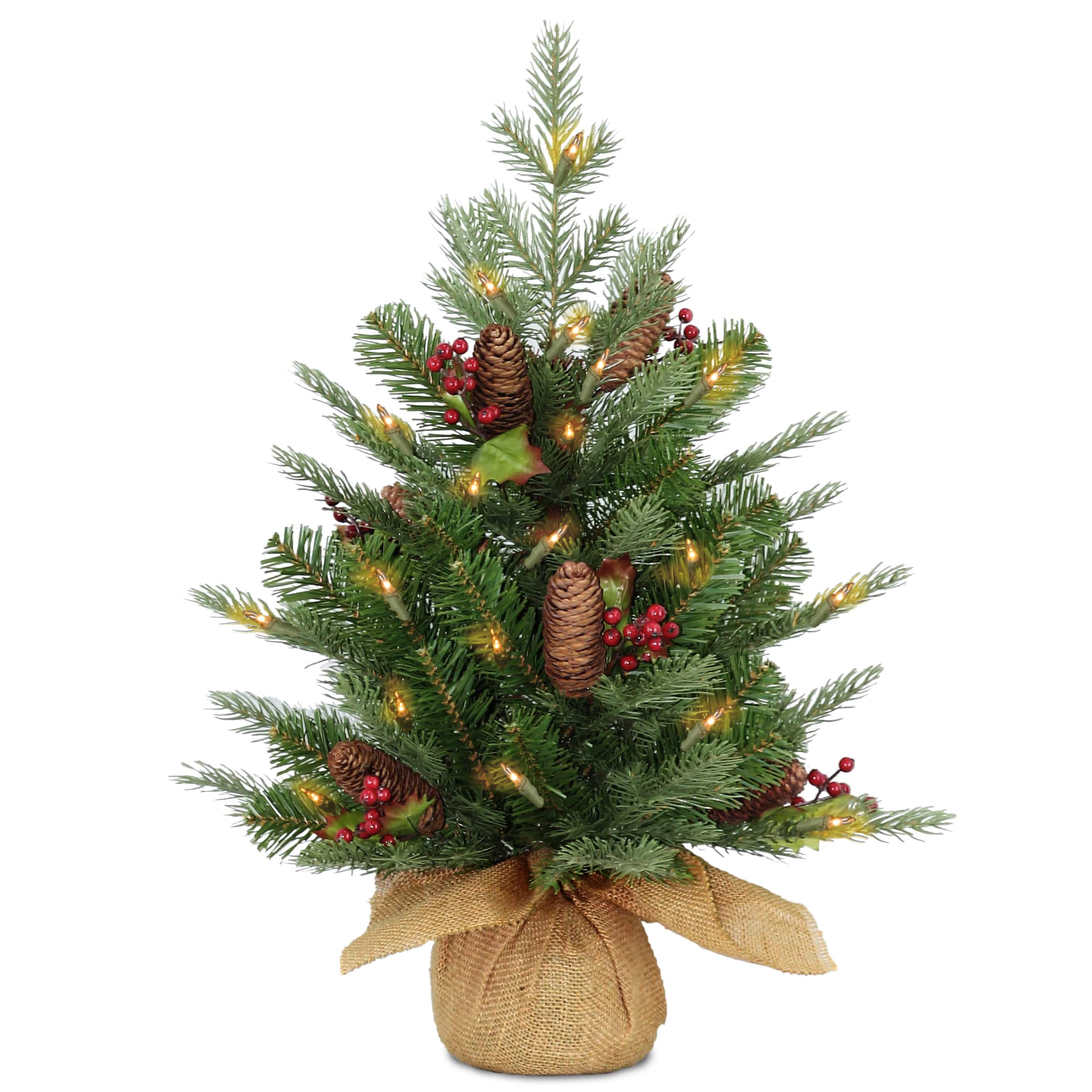 2ft. Pre-Lit Nordic Spruce® Artificial Christmas Tree, Warm White LED Lights