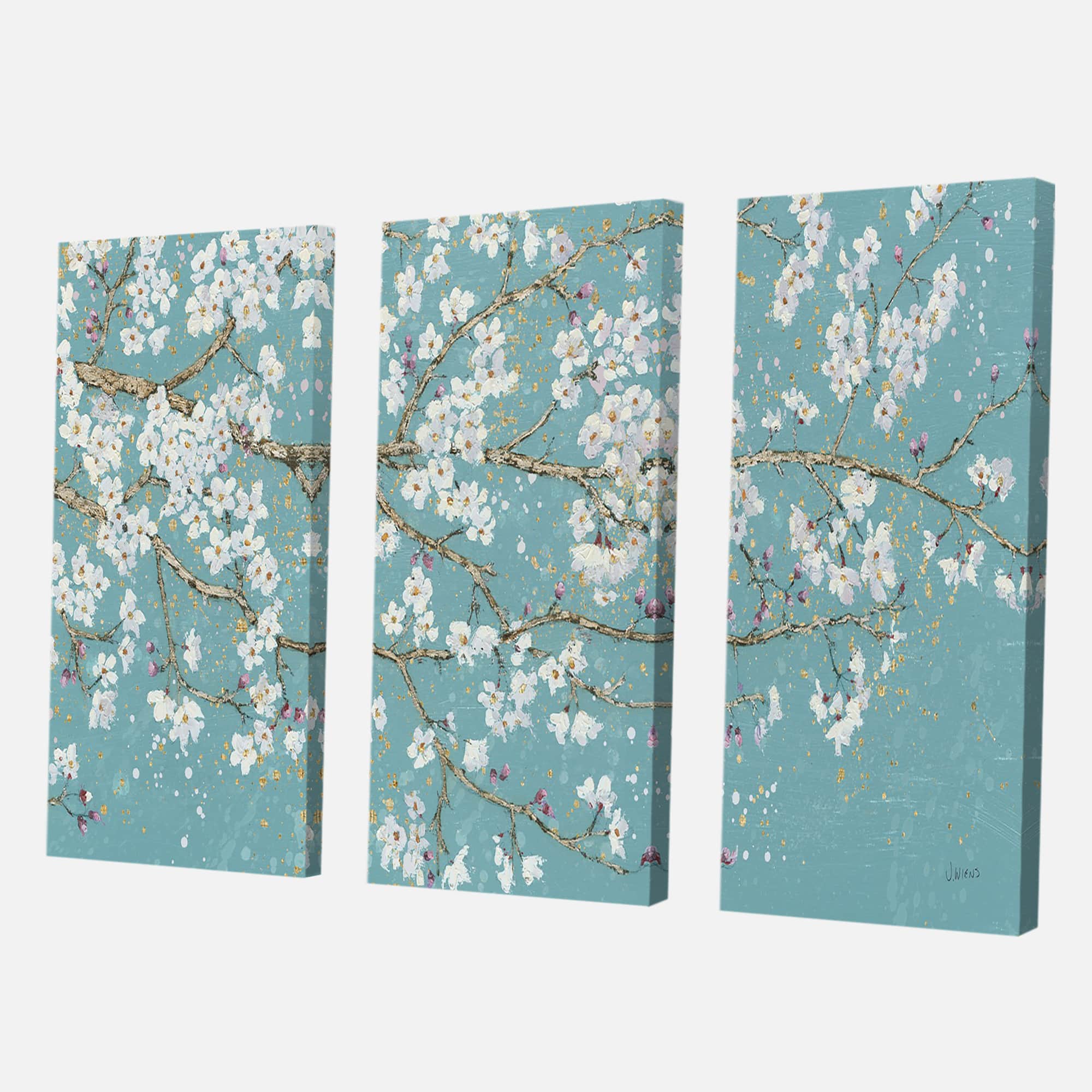 Designart - Blue April Tree - Traditional Gallery-wrapped Canvas