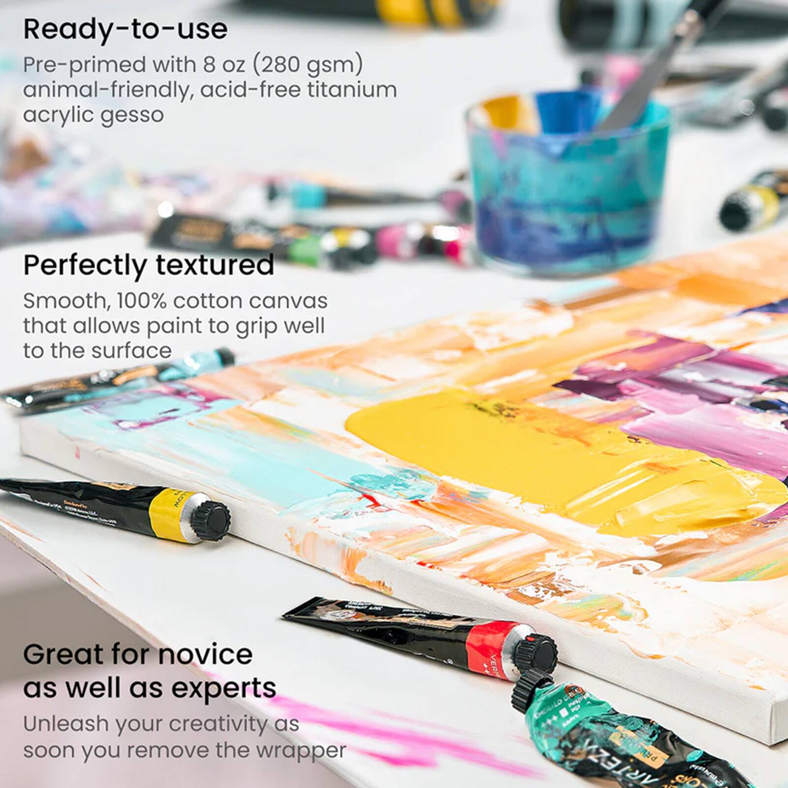 Arteza® 18" x 24" White Classic Stretched Canvases, 4ct.