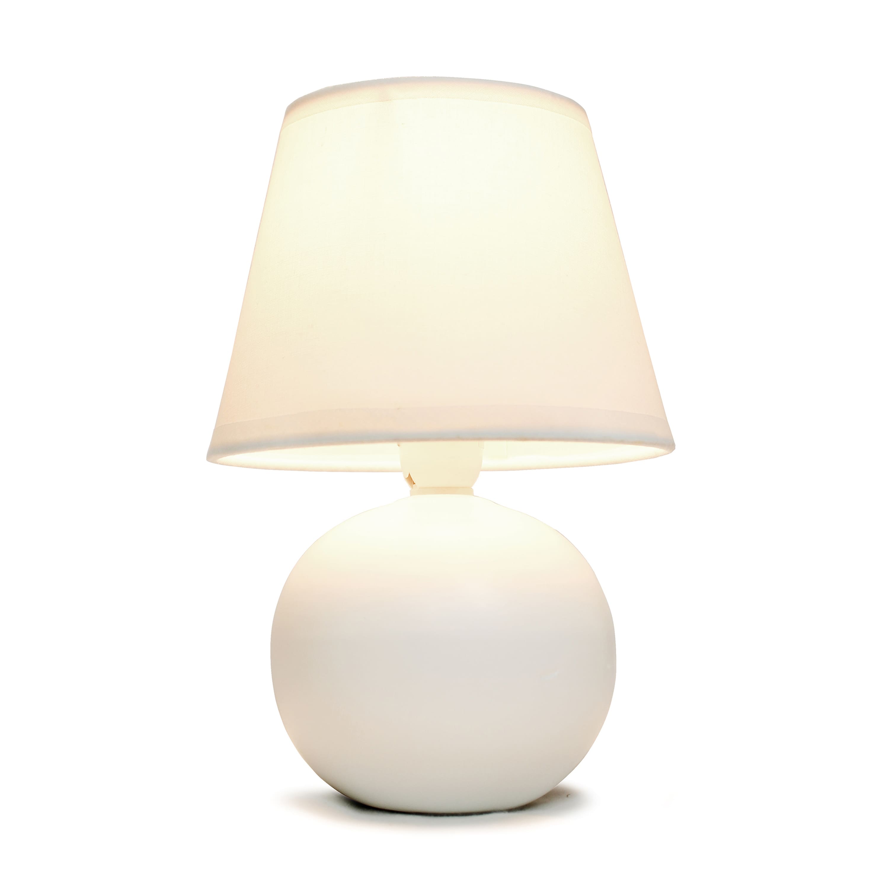 Simple Designs Mini Ceramic Globe Table Lamp