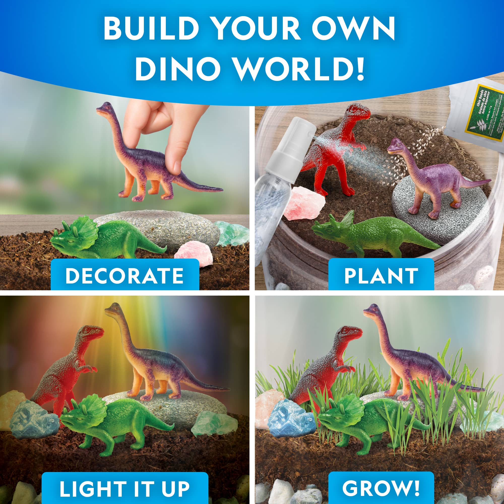 National Geographic&#x2122; Light-Up Dinosaur Terrarium