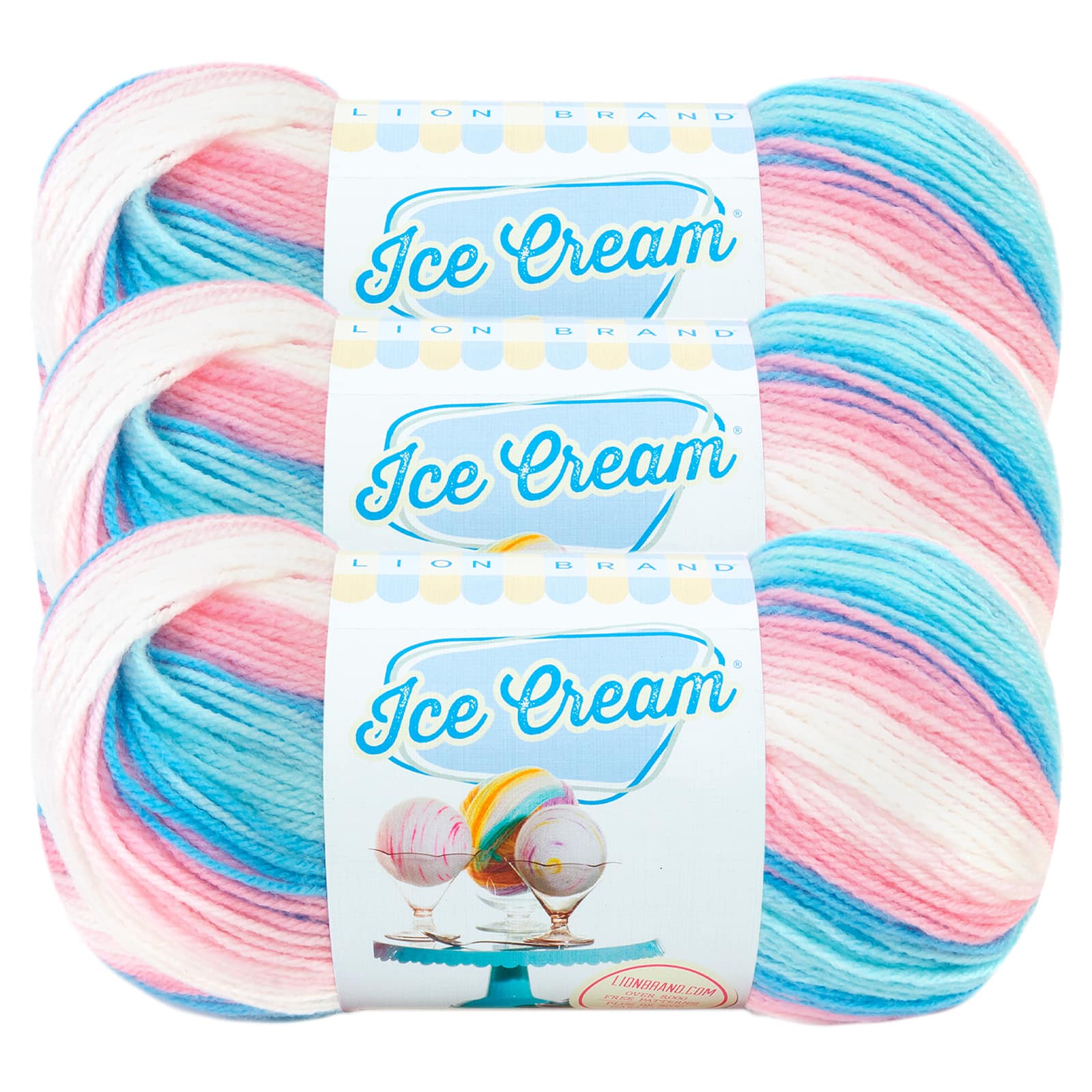 3 Pack Lion Brand&#xAE; Ice Cream&#xAE; Yarn