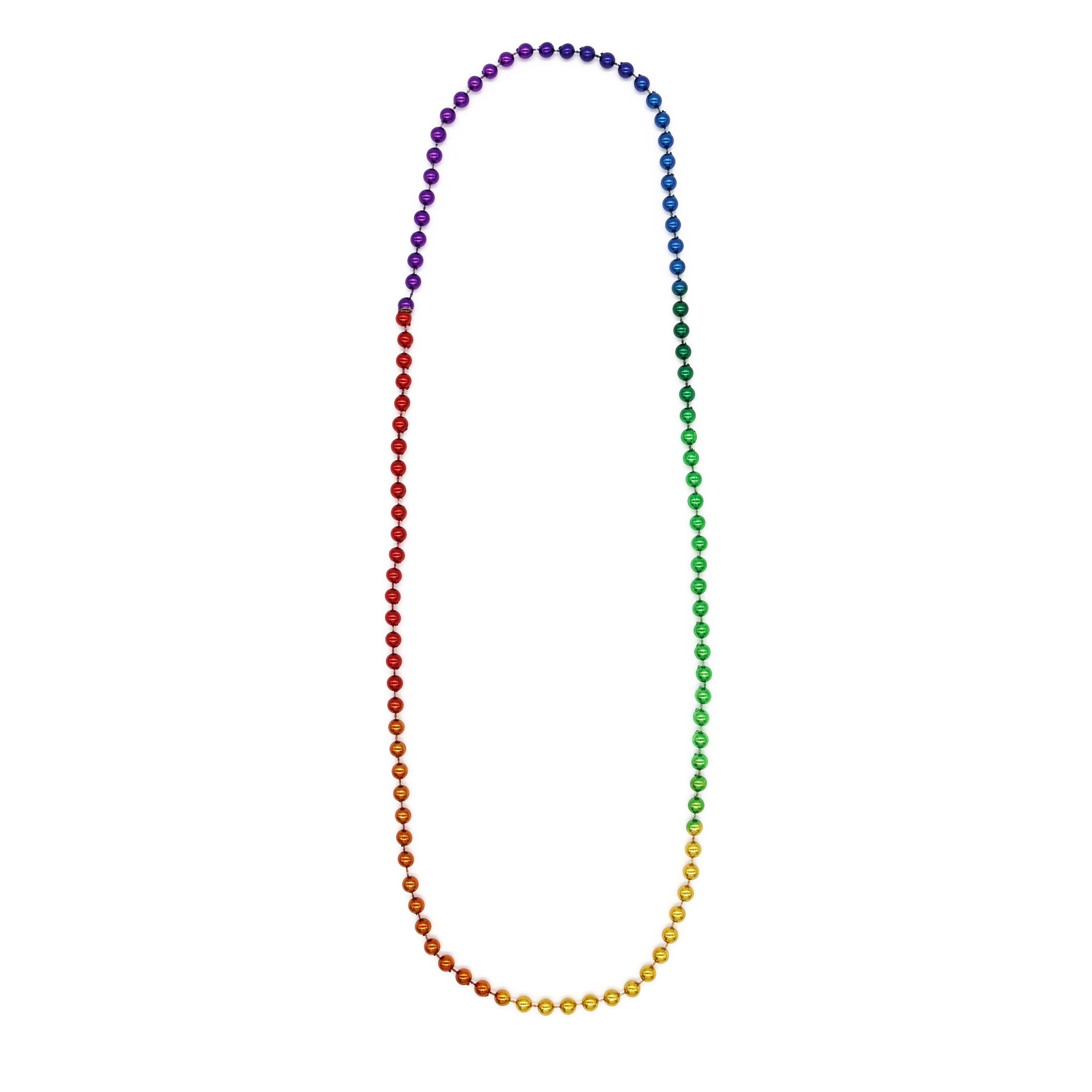 Pride Rainbow Bead Necklaces, 3ct. by Celebrate It&#x2122;