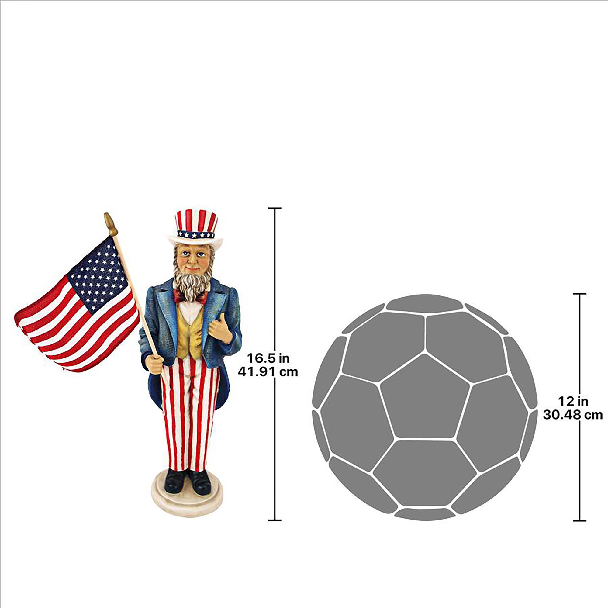 Design Toscano 16" Uncle Sam Yankee Doodle Dandy Statue