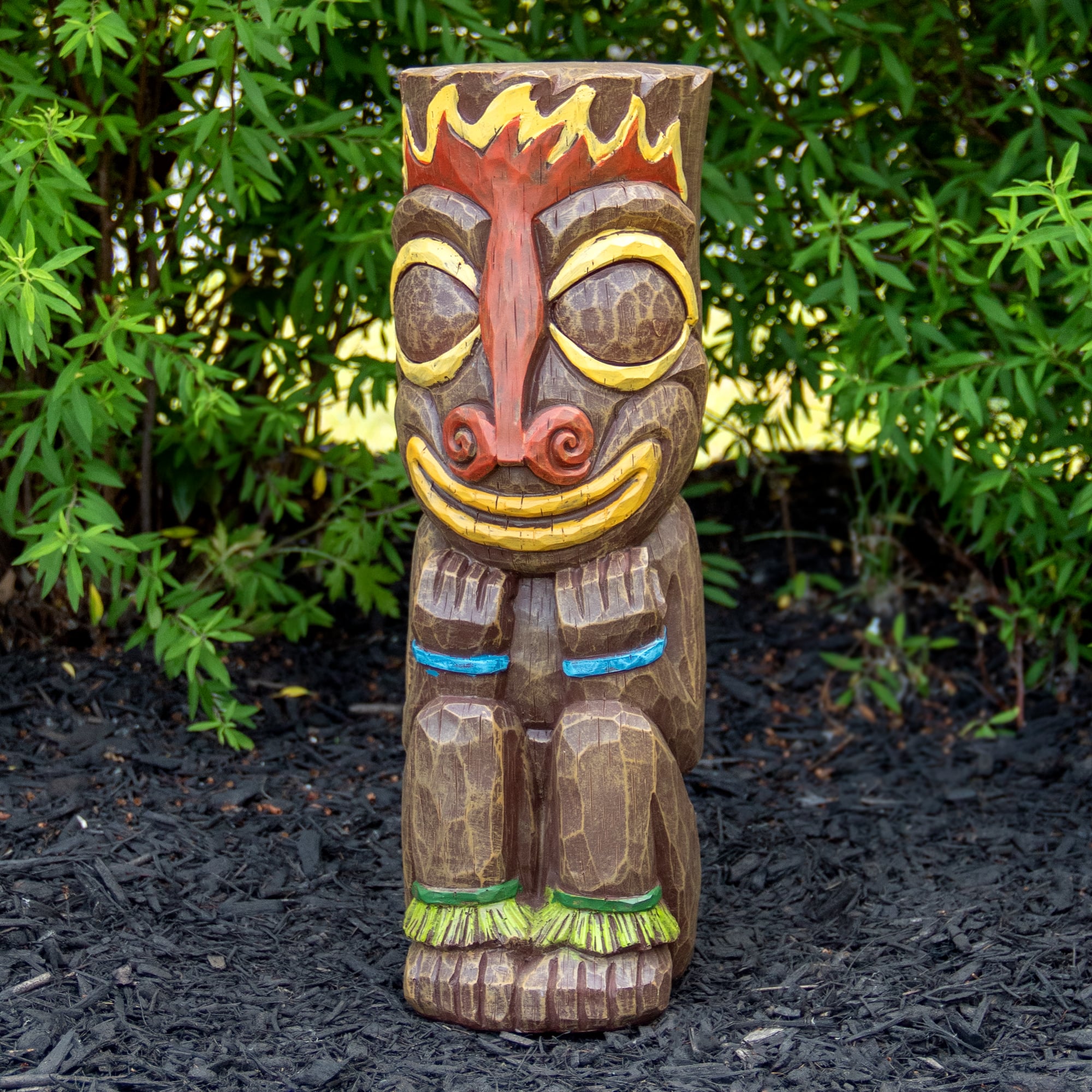 solar tiki garden statue