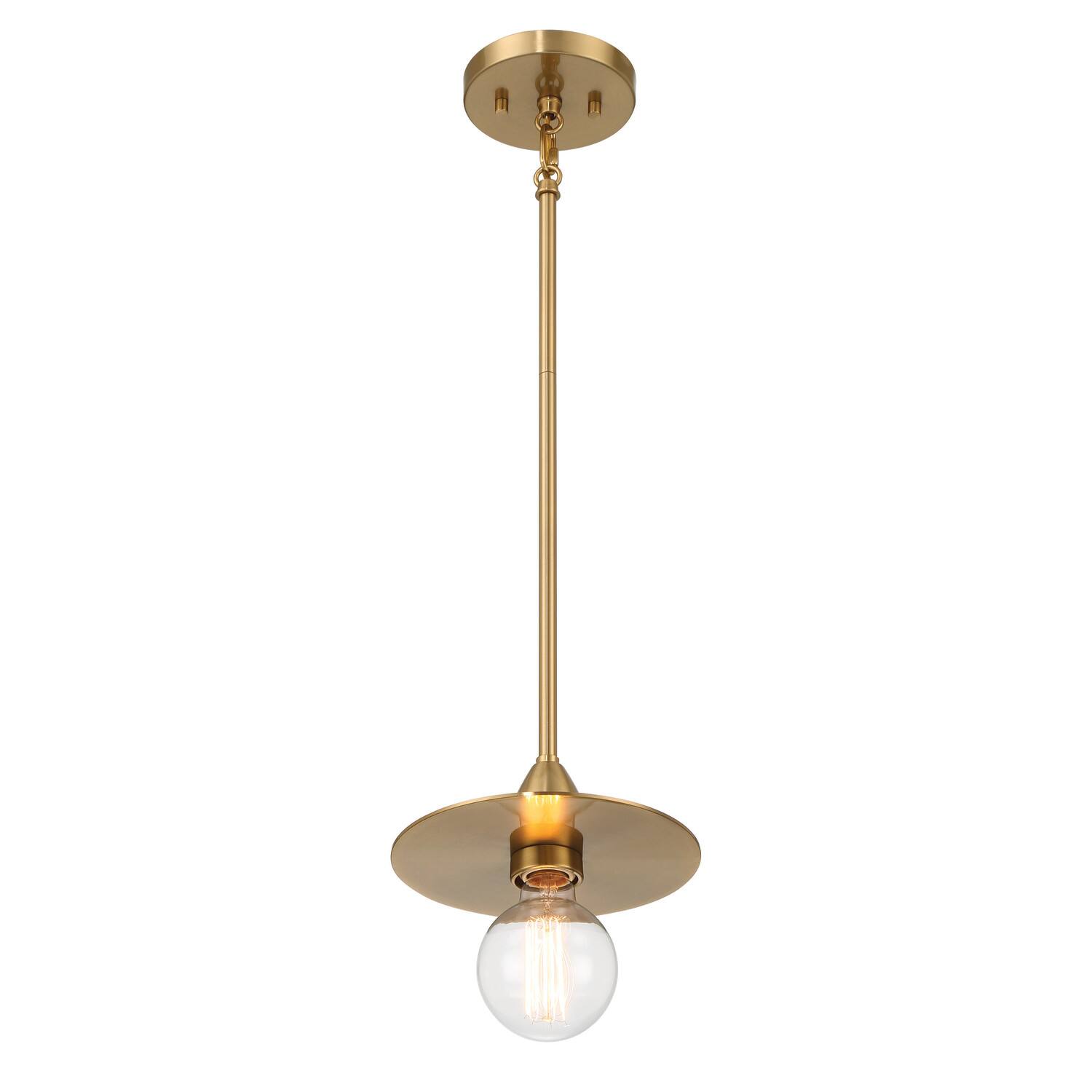 Hello Honey&#xAE; Daisy Brushed Gold Mini Modern Exposed Bulb Metal Ceiling Light