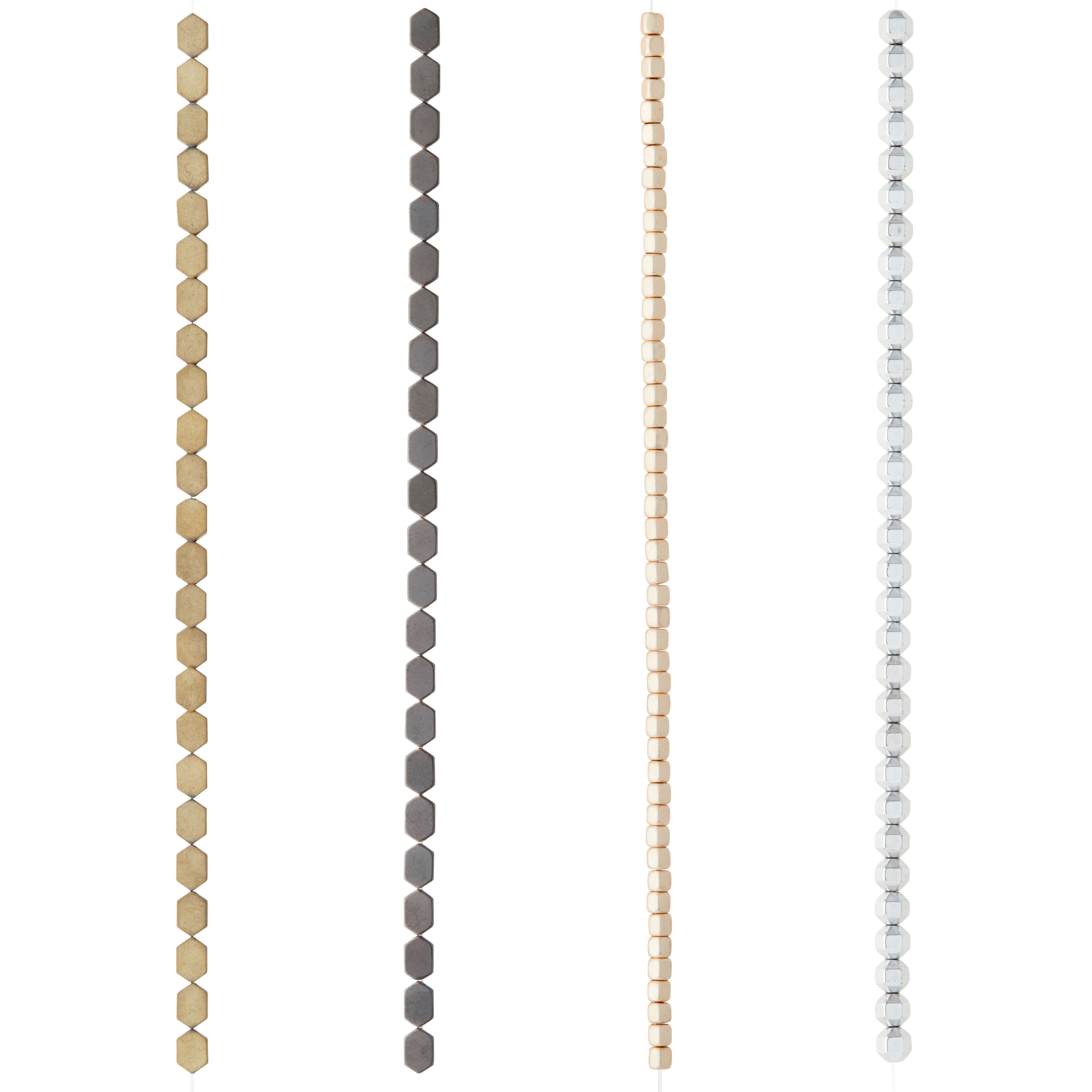 12 Packs: 4 ct. (48 total) Metallic Hematite Mix Beads by Bead Landing™