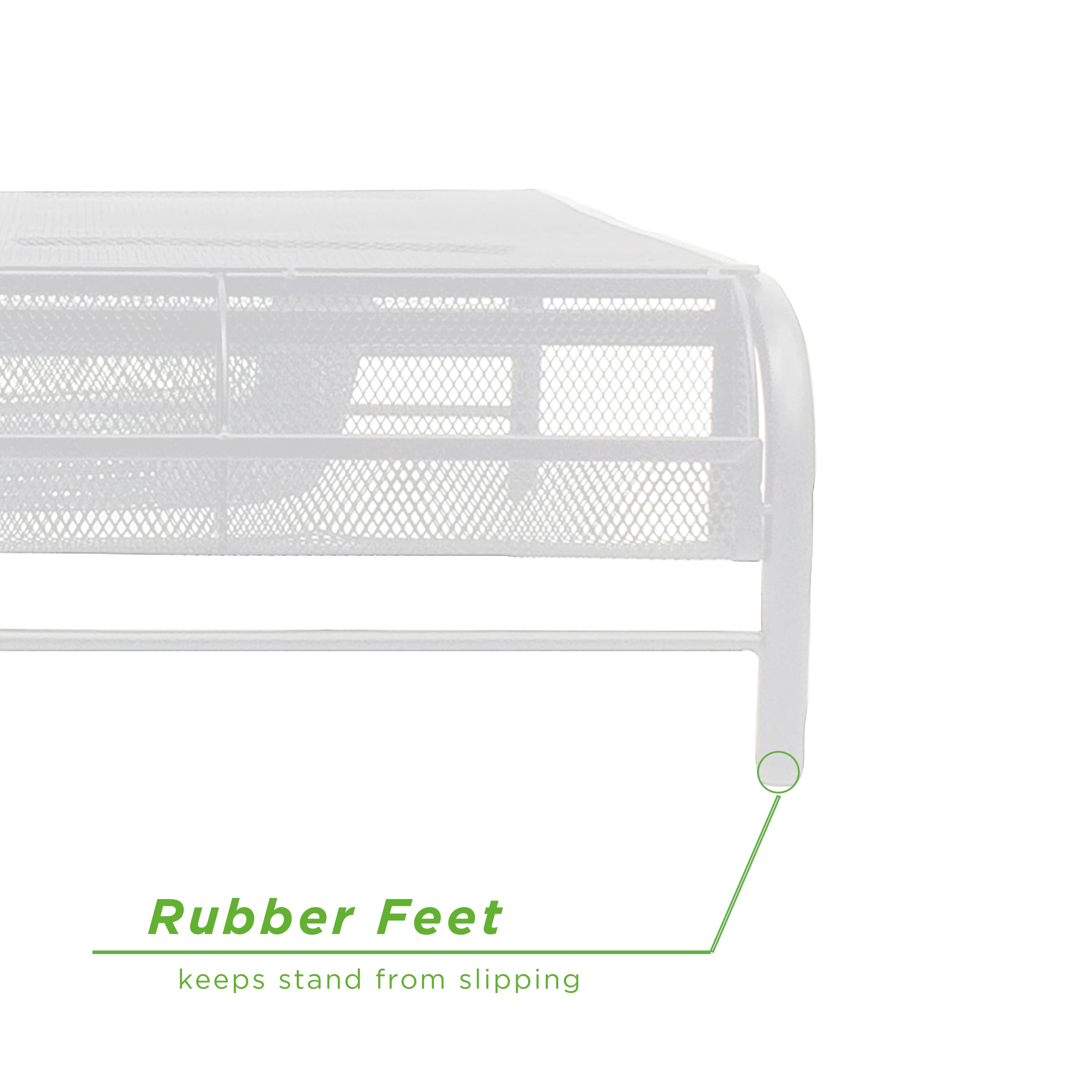 Mind Reader Metal Mesh Monitor Stand & Desk Organizer