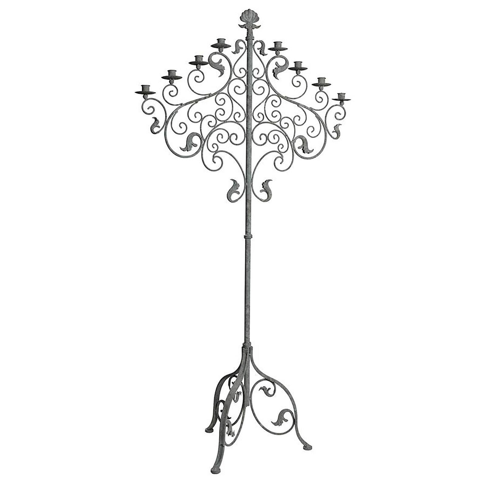 Design Toscano 4.9ft. Castle Vecchio Renaissance-Style Floor Candelabra