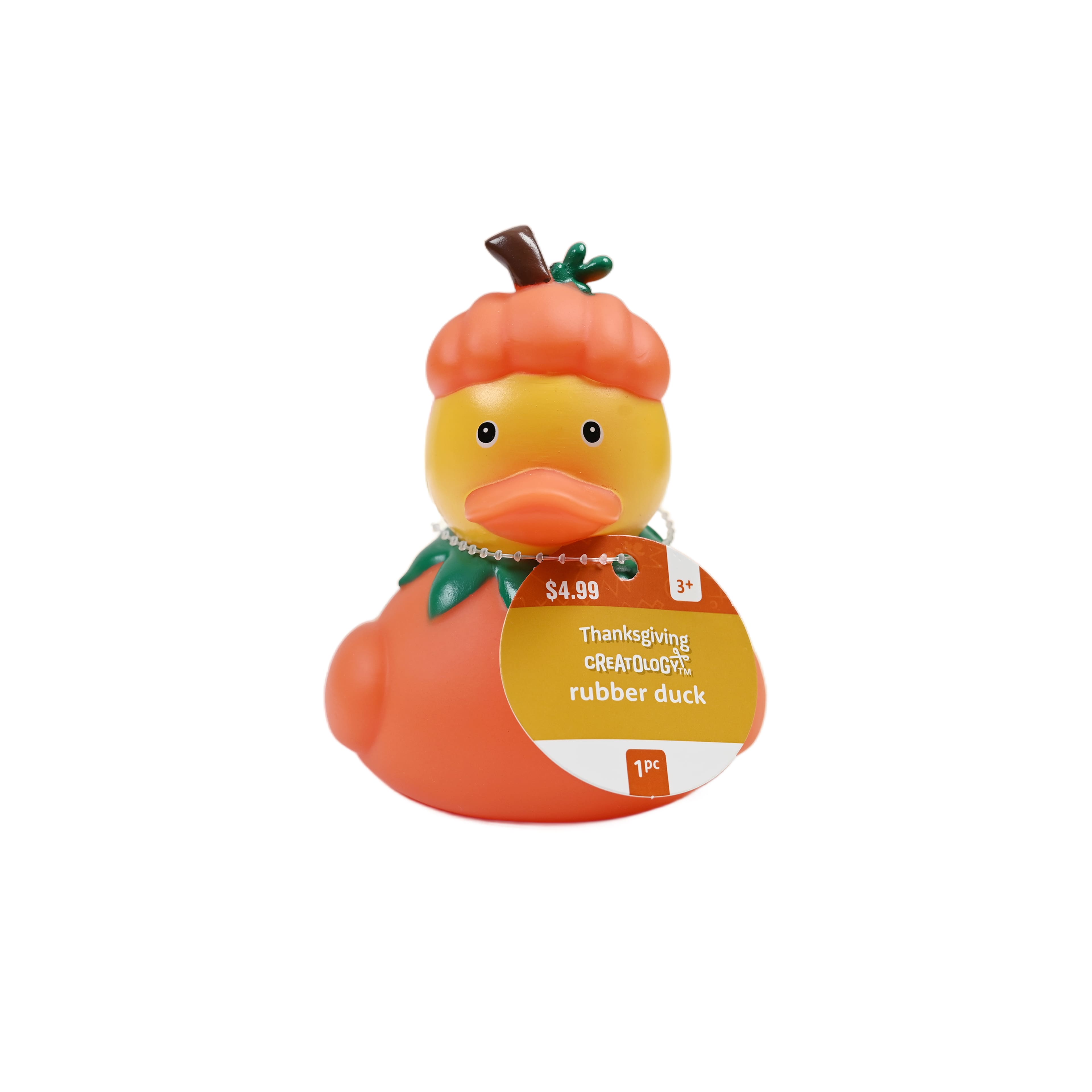 4&#x22; Pumpkin Rubber Duck by Creatology&#x2122;