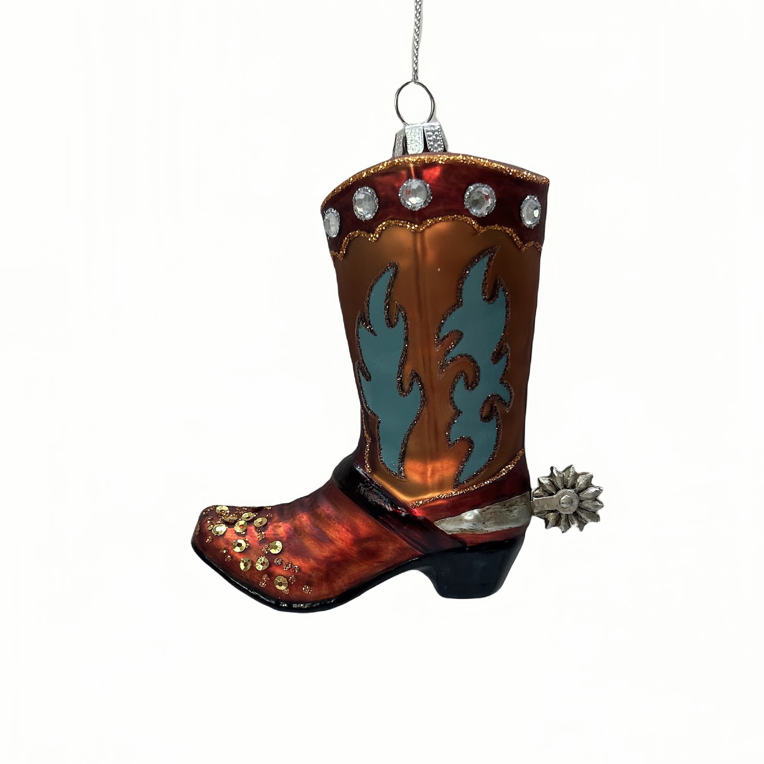 4.75&#x22; Cowboy Boot Glass Ornament by Ashland&#xAE;