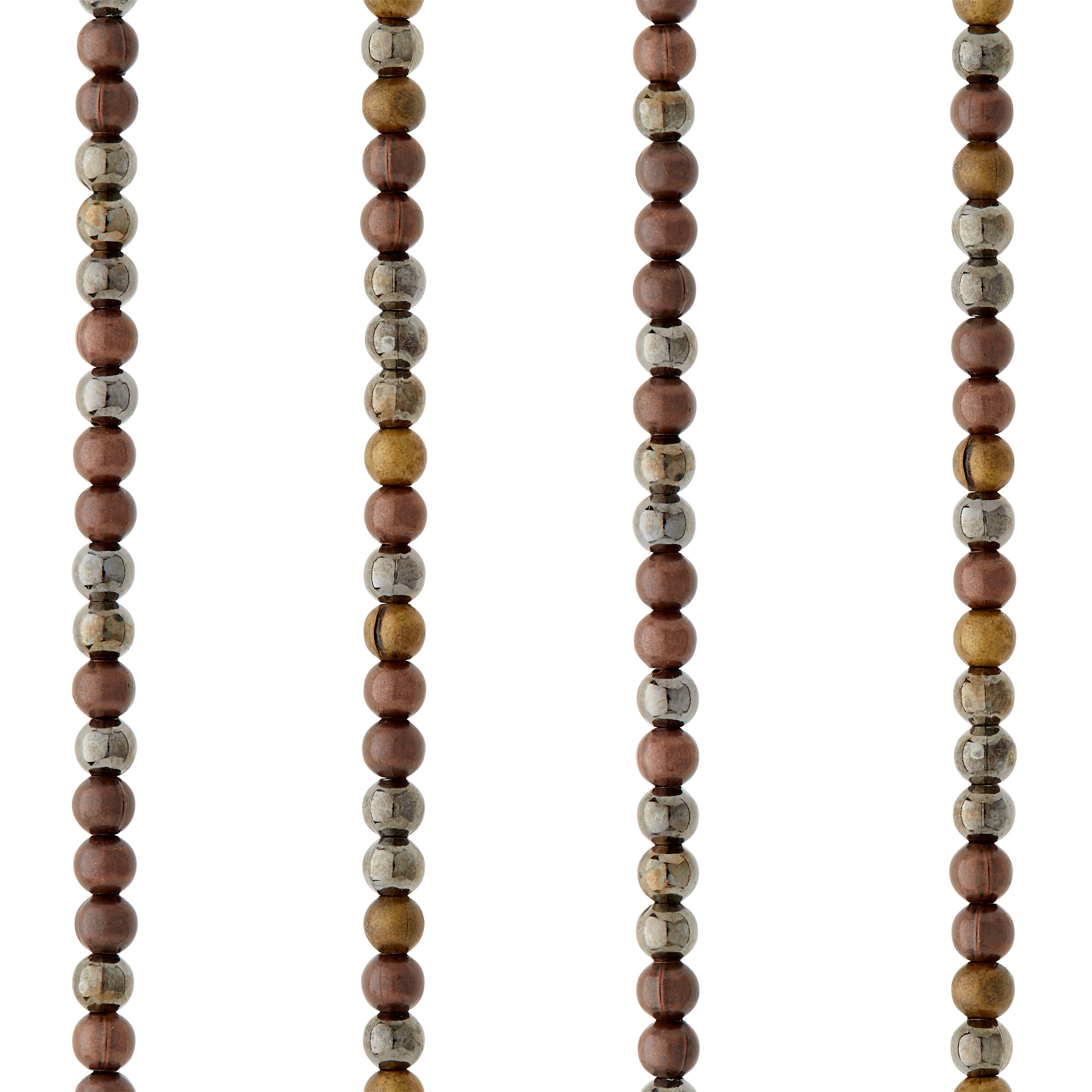 12 Pack: Metallic Mix Metal Round Beads, 3.5mm by Bead Landing™